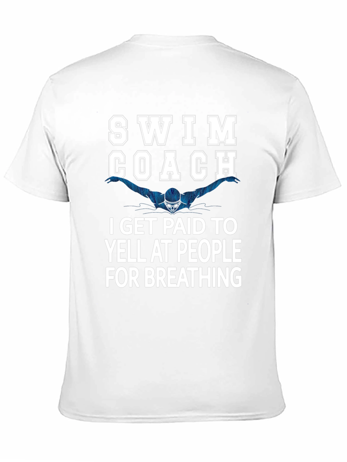 Black Swim Coach Yelling T-Shirt view 11