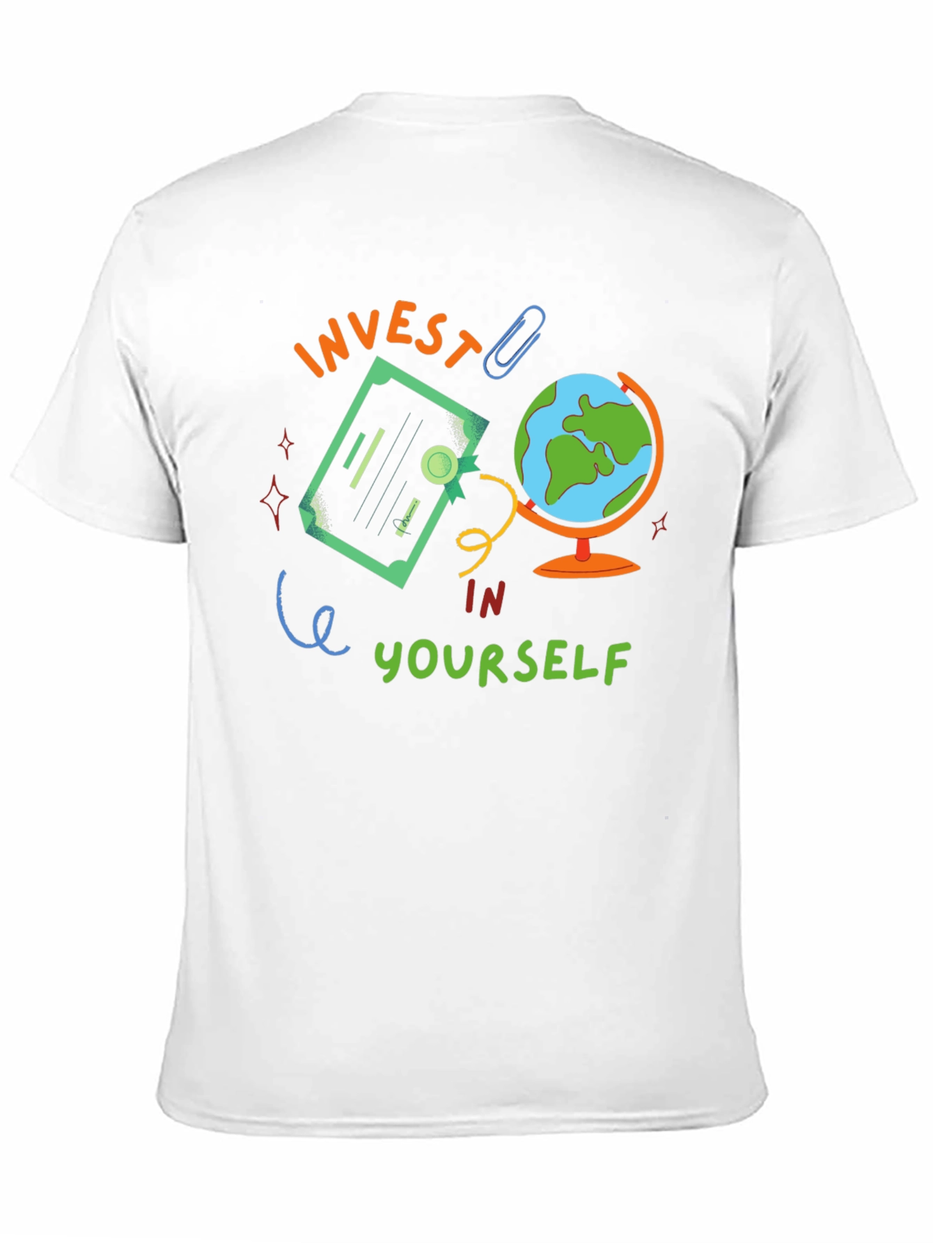 Black Invest In Yourself Graphic Tee - Motivational Black T-Shirt view 11