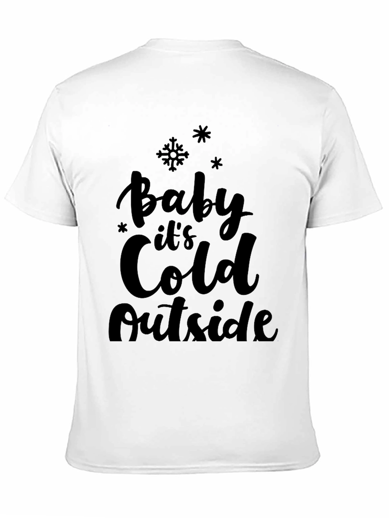 Black Baby It's Cold Outside Black T-Shirt view 11