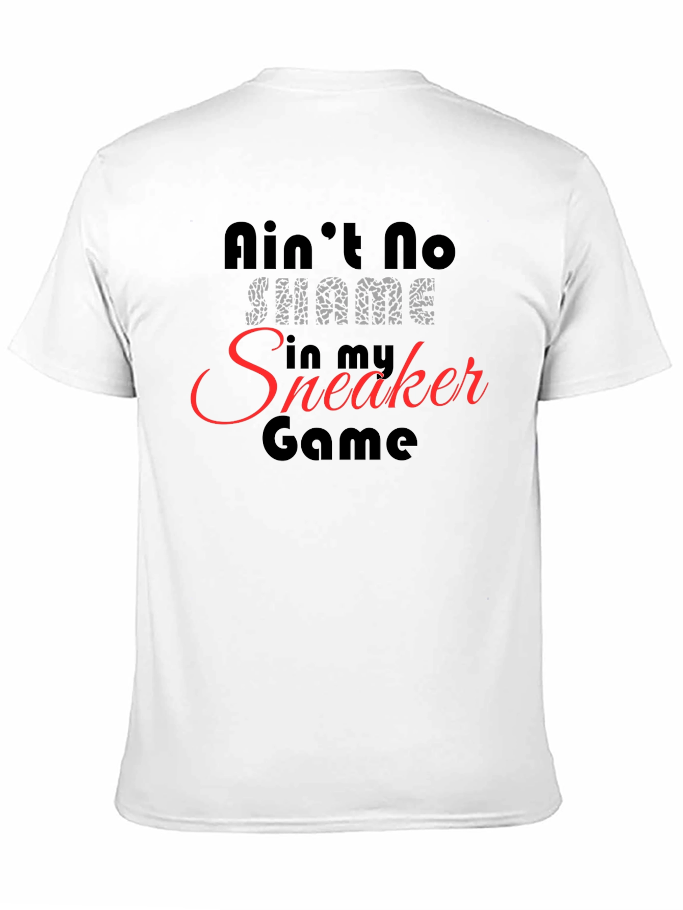 Black Ain't No Shame Sneaker Game T-Shirt view 11