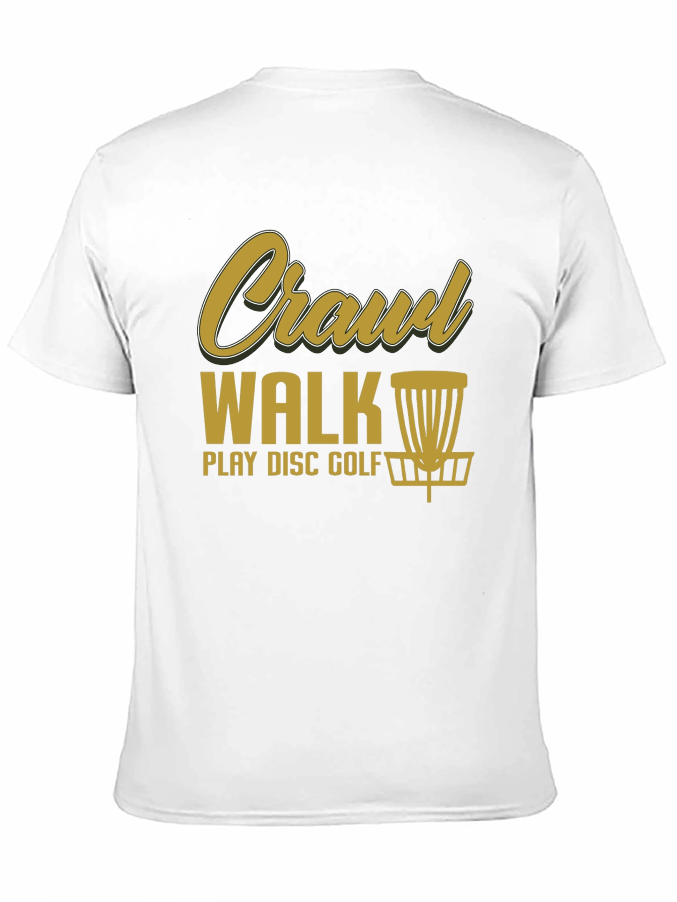 Black Crawl Walk Play Disc Golf T-Shirt view 11