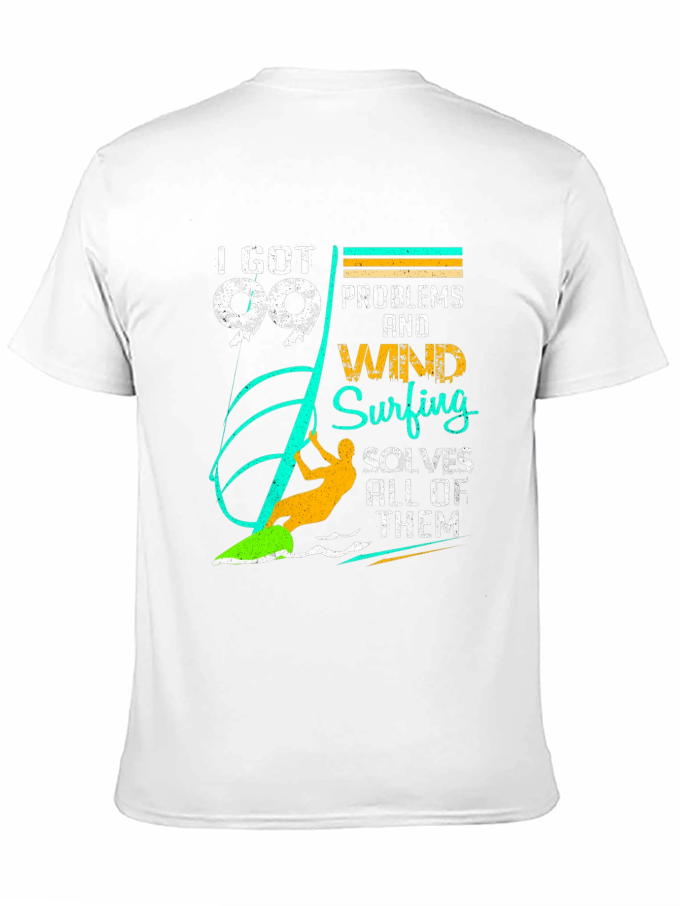 Black 99 Problems Windsurfing T-Shirt - Unique Design view 11