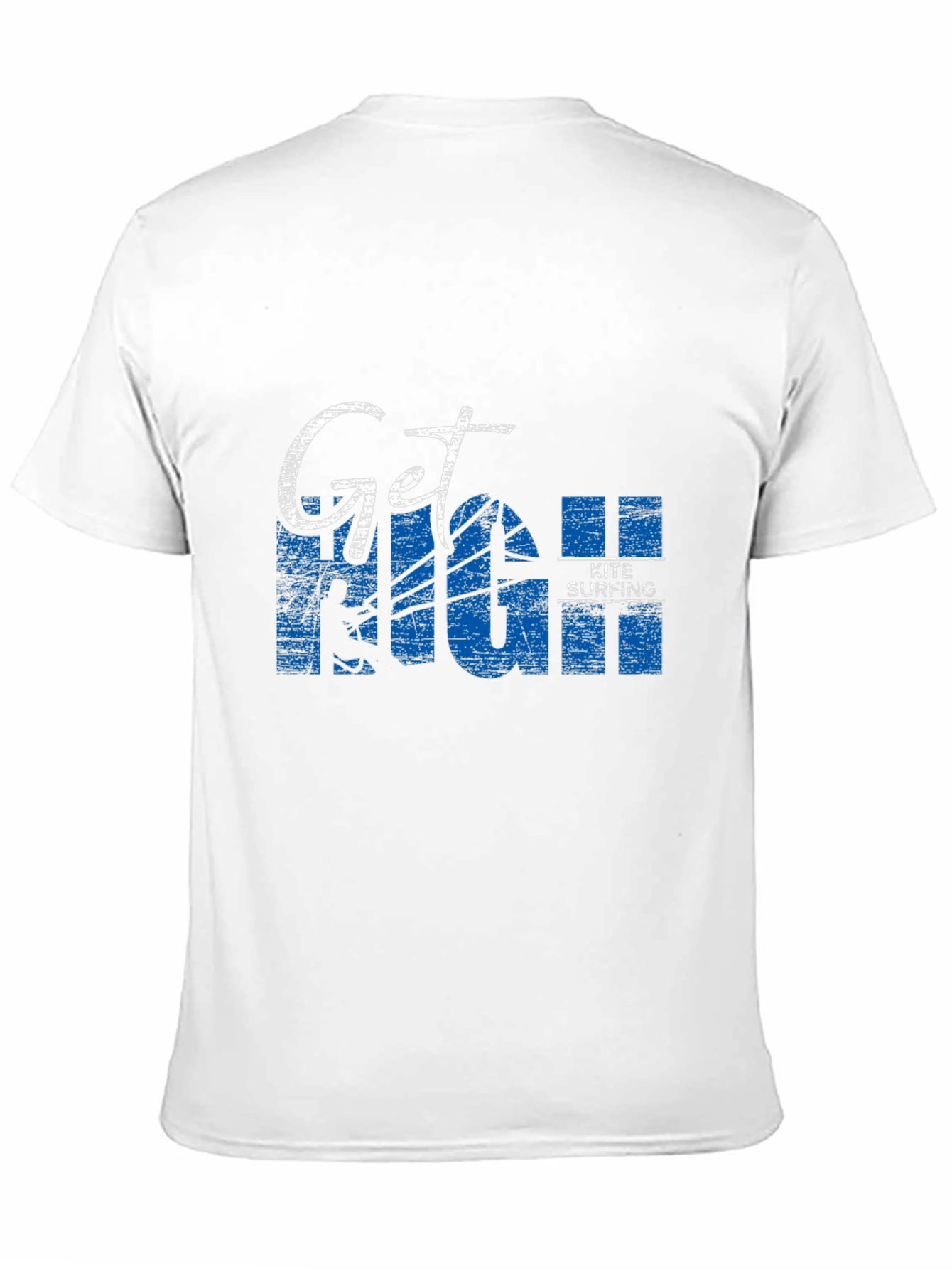 Black Get High Kite Surfing Graphic Black T-Shirt view 11