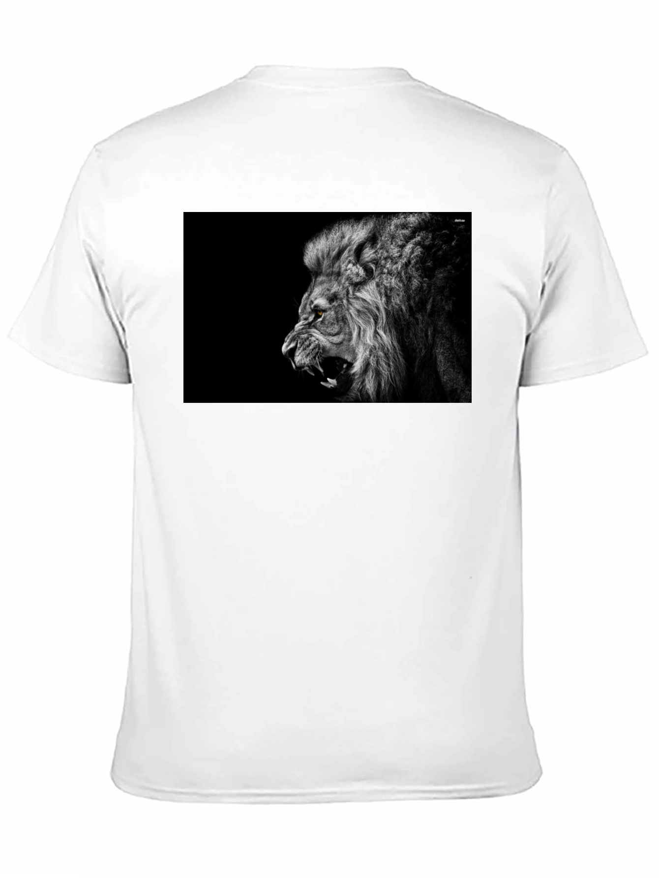 Black Roaring Lion Graphic Black T-Shirt view 11