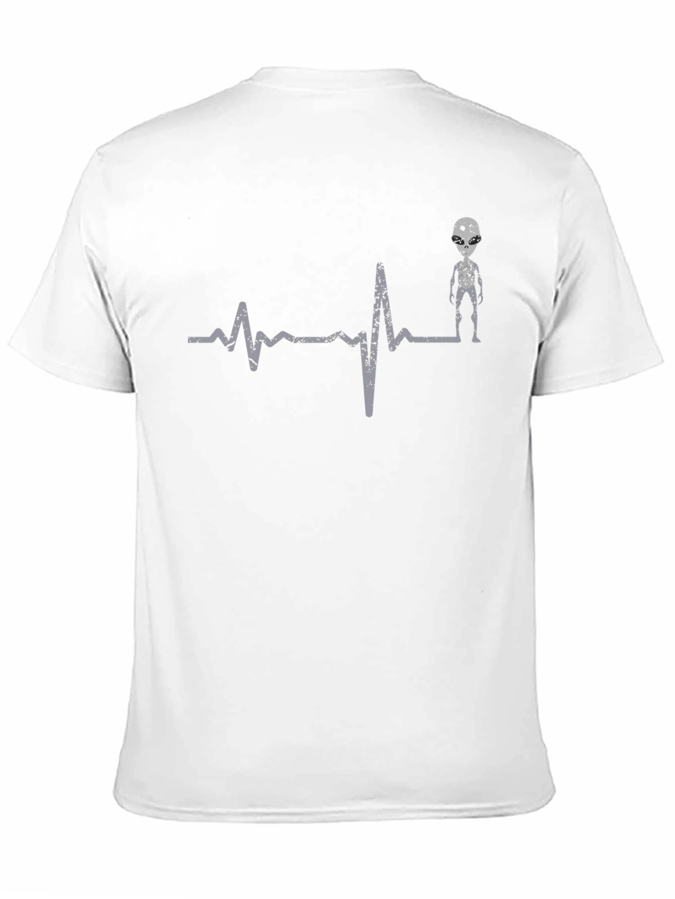 Black Alien Heartbeat T-Shirt - Men's Graphic Tee view 11