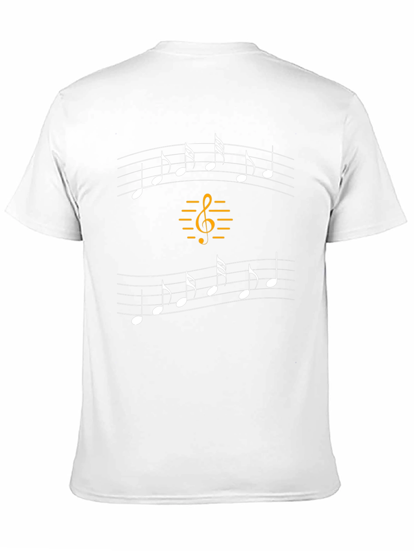 Black Music Notes T-Shirt - Stylish & Comfortable Black Tee view 11