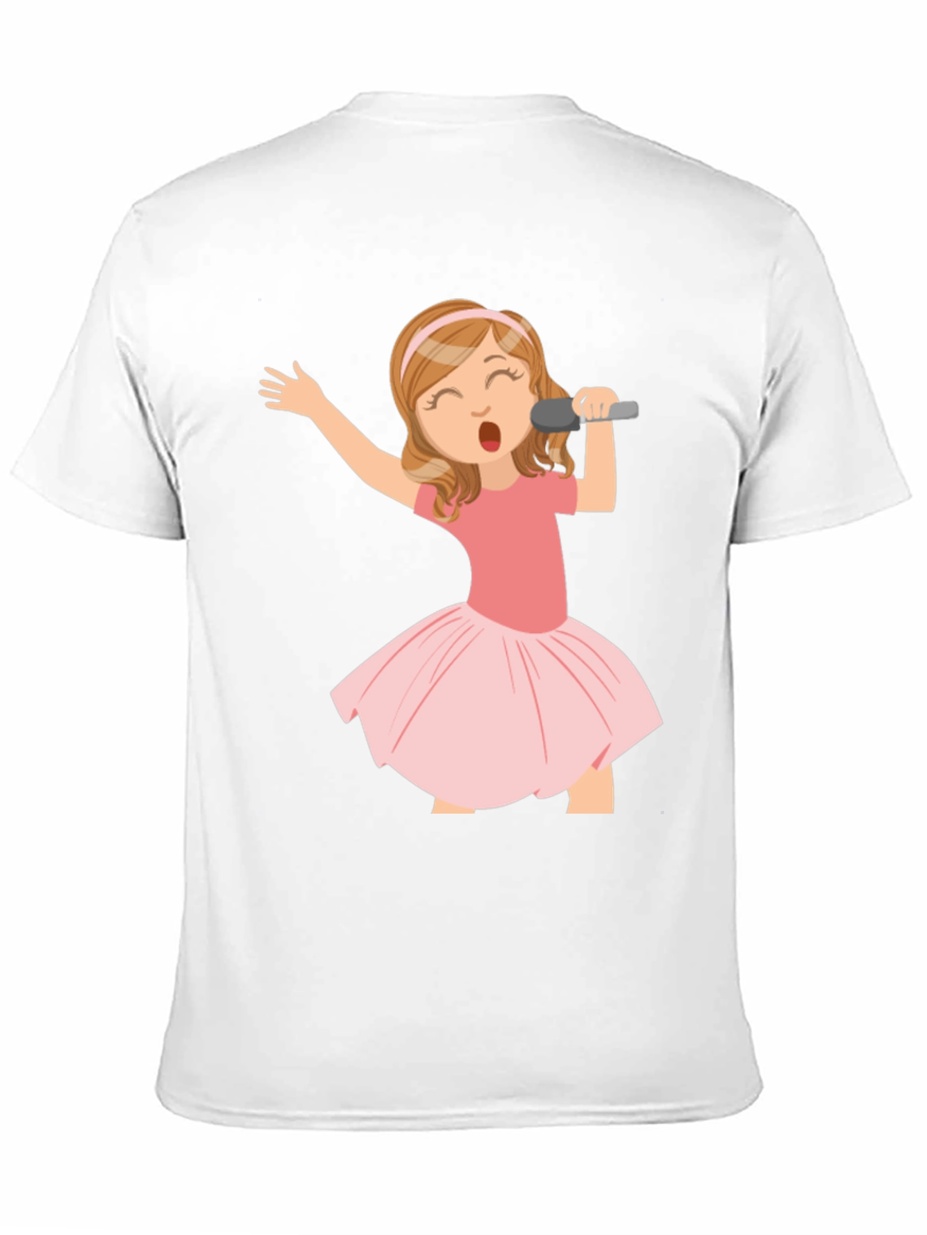 Singing Girl Graphic Tee - Black Cotton Comfort - 11