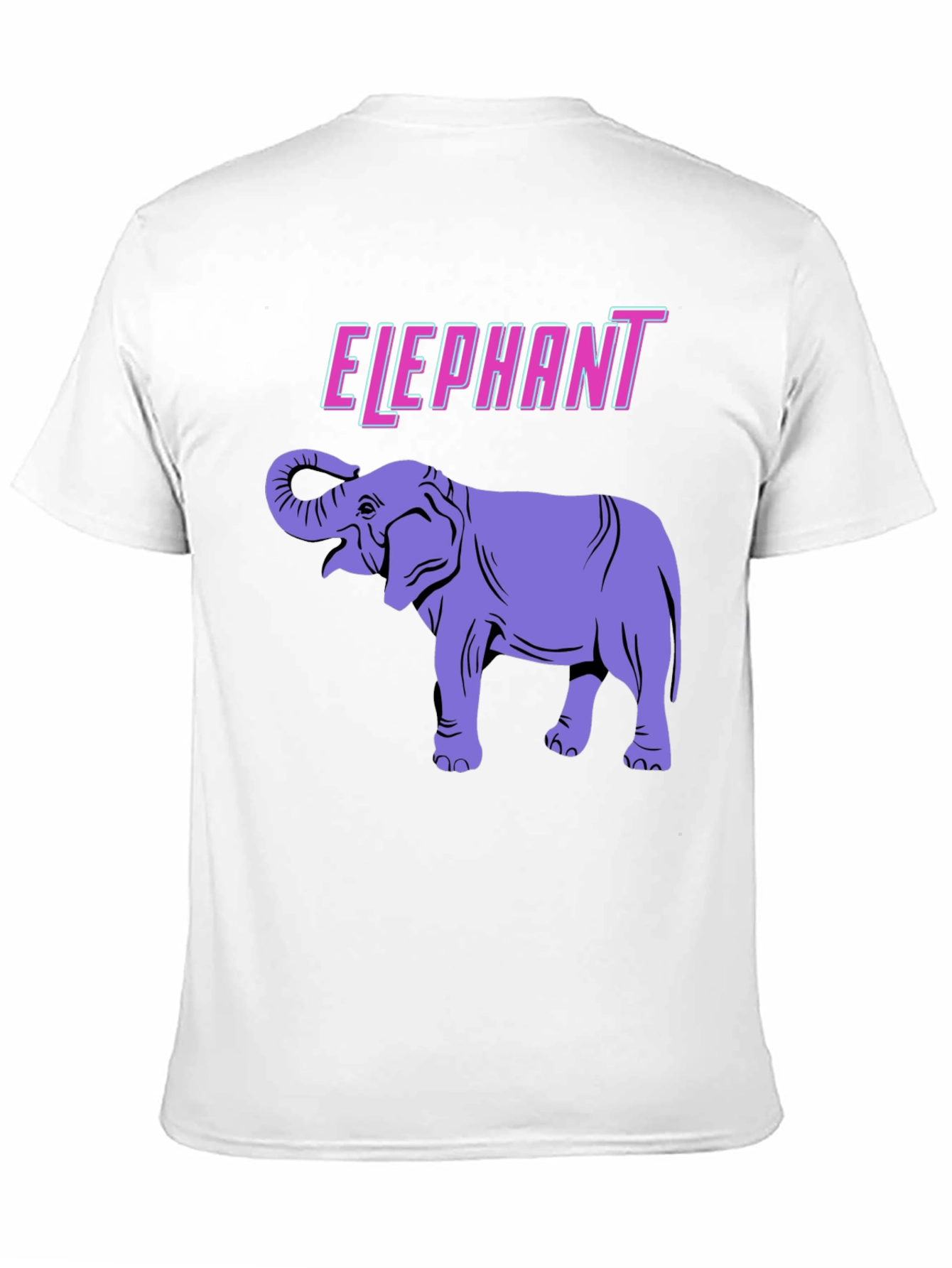 Black Elephant Graphic Print Black T-Shirt view 11