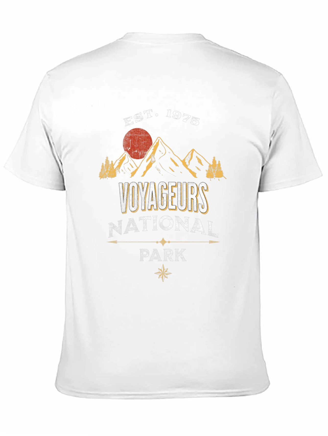 Black Voyageurs National Park Est. 1975 Graphic T-Shirt view 11