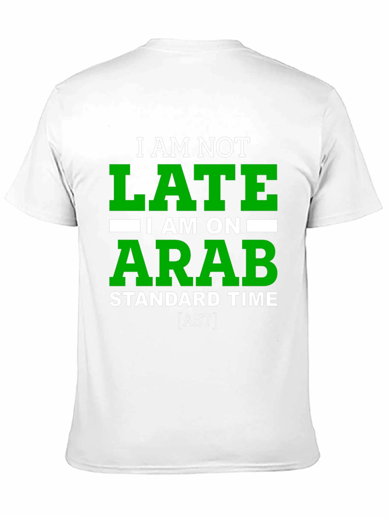 Black Funny "Arab Standard Time" Graphic Tee - Black view 11