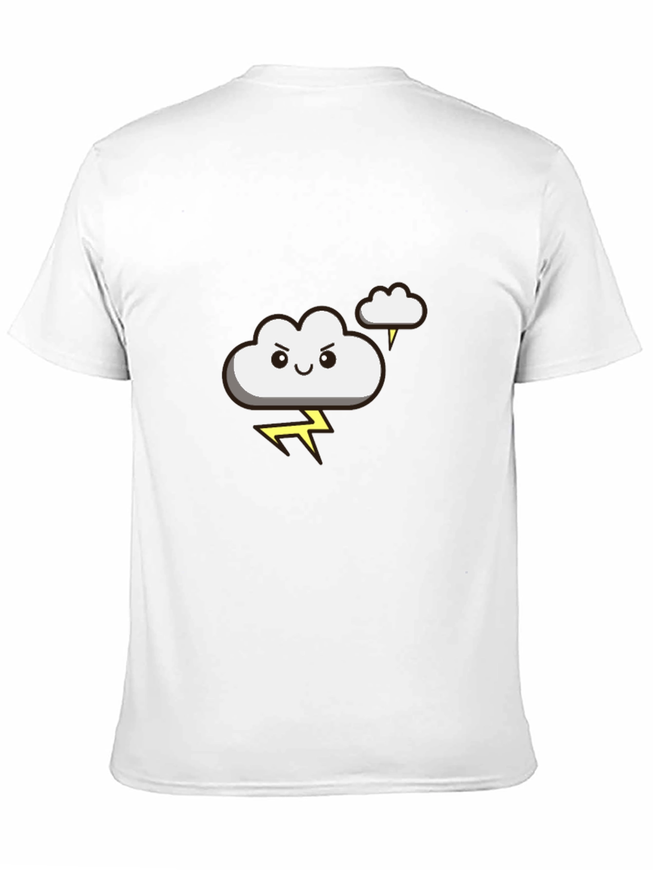 Black Funny Storm Cloud Graphic Tee - Black T-Shirt view 11
