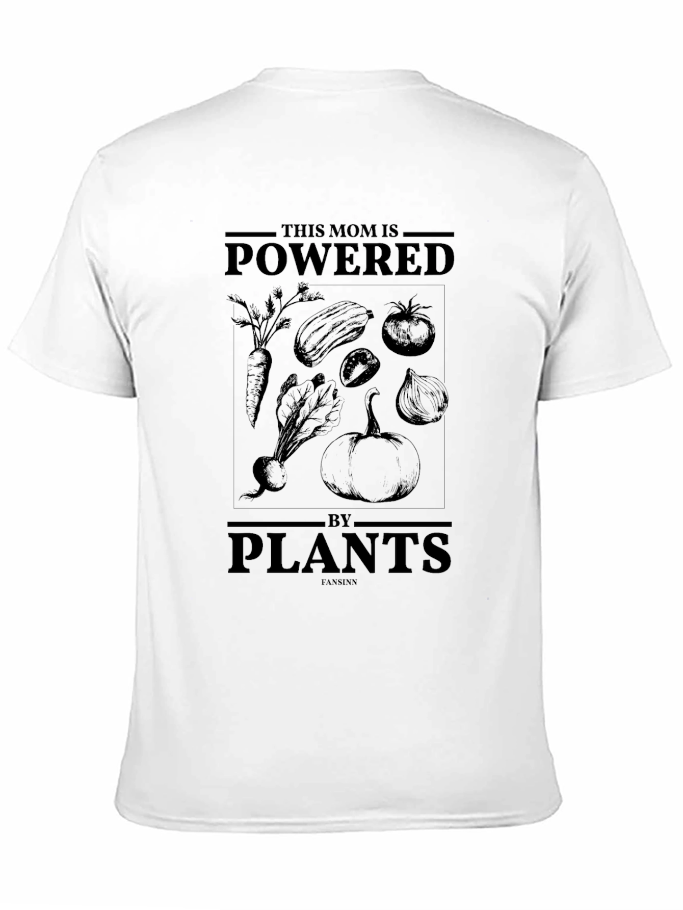 Black Powered by Plants Graphic T-Shirt view 11