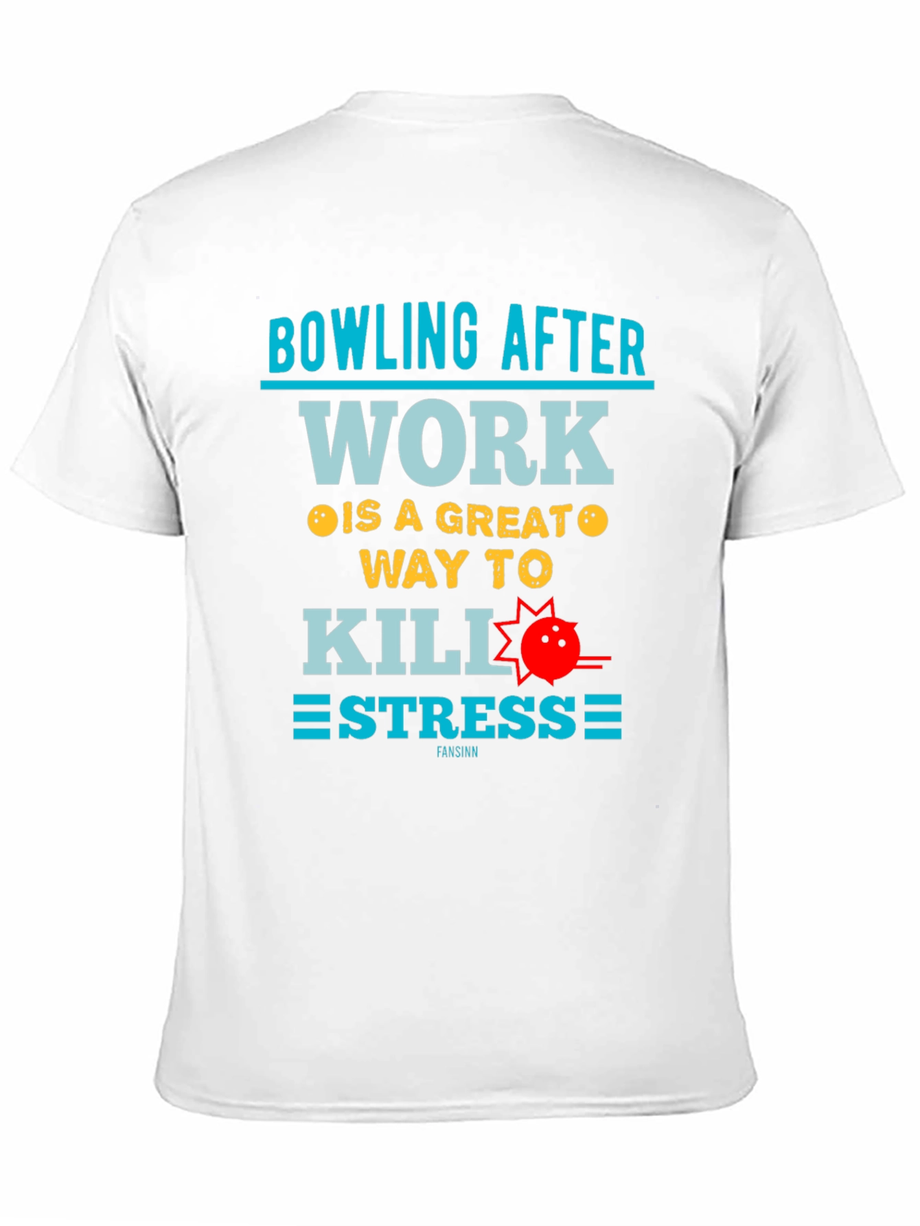 Black Bowling After Work T-Shirt - Stress Relief Tee view 11