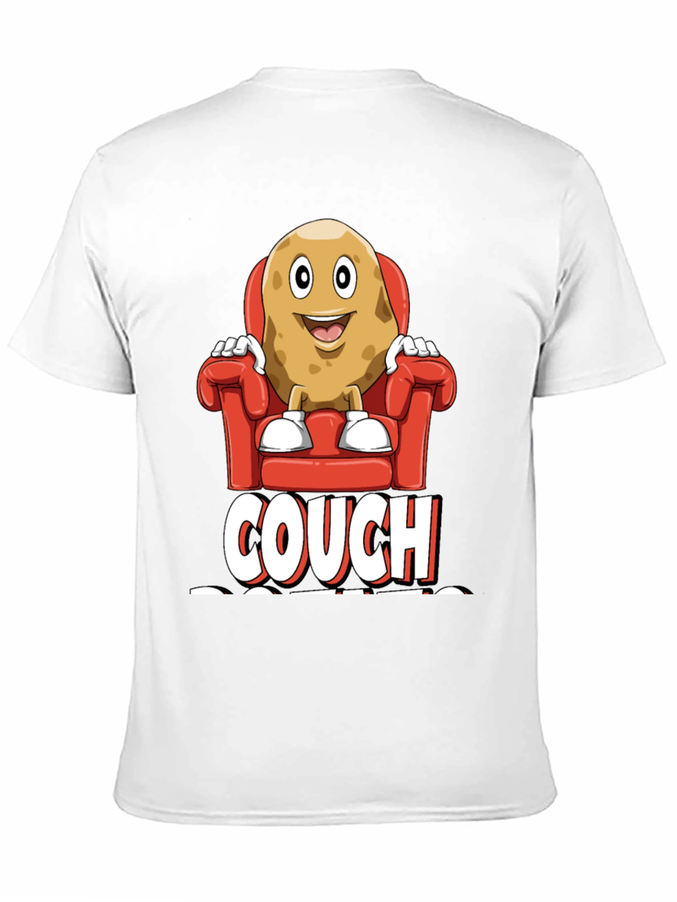 Black Couch Potato Graphic T-Shirt - Funny Relaxed Fit Tee view 11