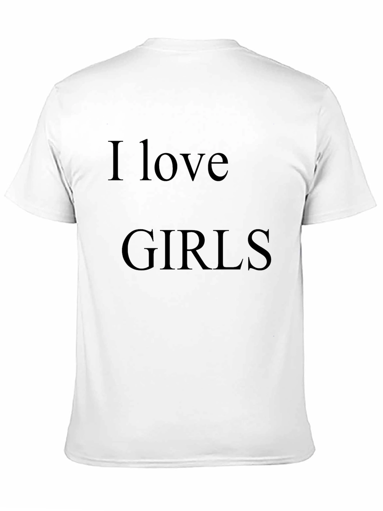 Black I Love Girls Graphic T-Shirt - Black Crew Neck Tee view 11