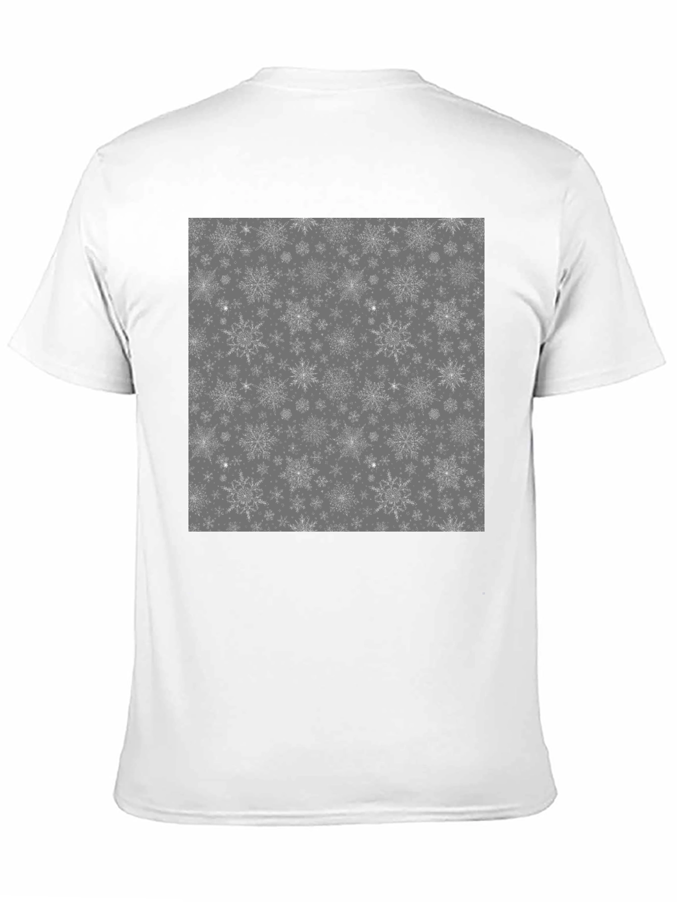 Black Snowflake Pattern Graphic T-Shirt view 11