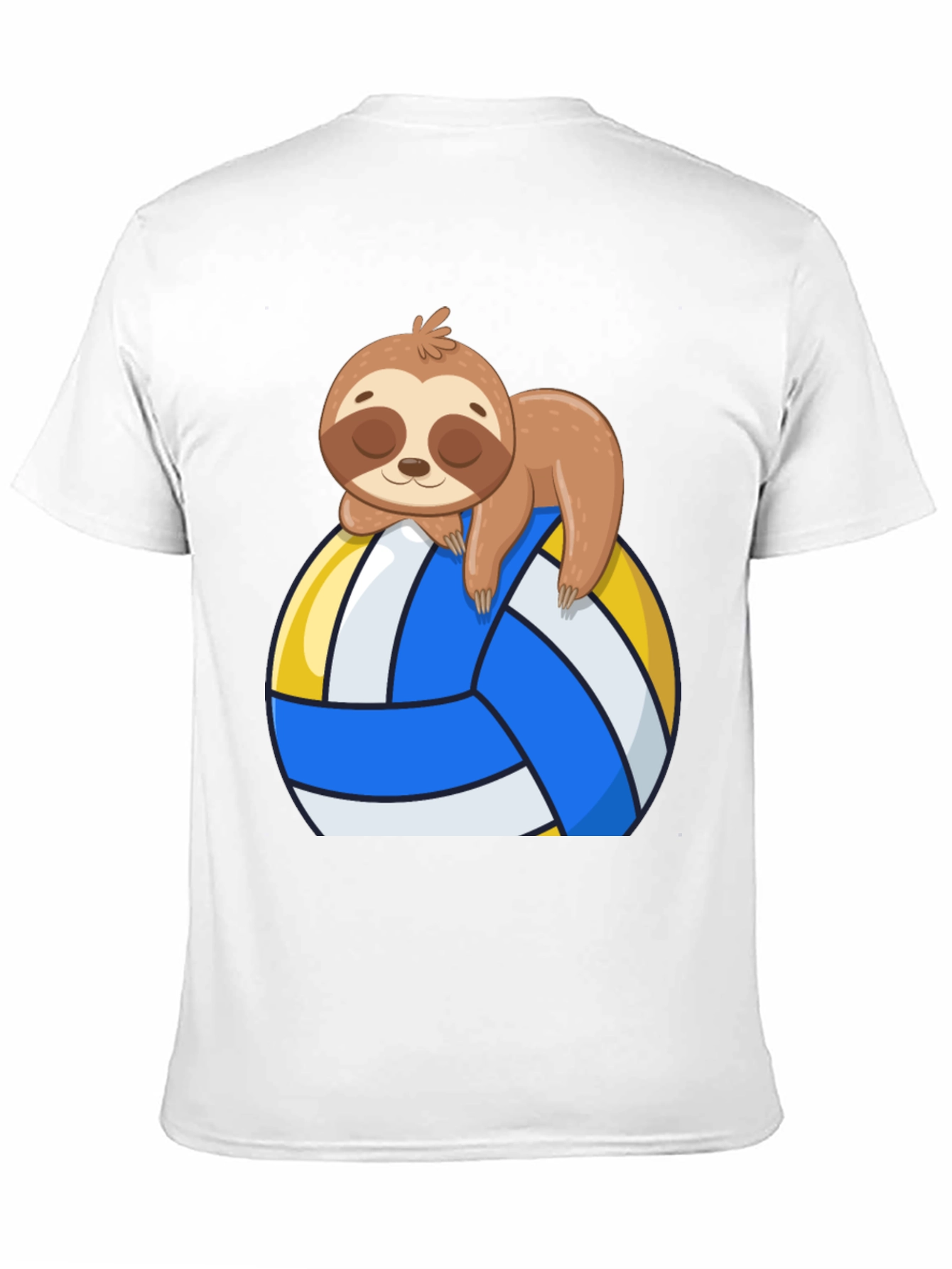 Black Sloth Volleyball T-Shirt - Cute Cartoon Sloth Design view 11