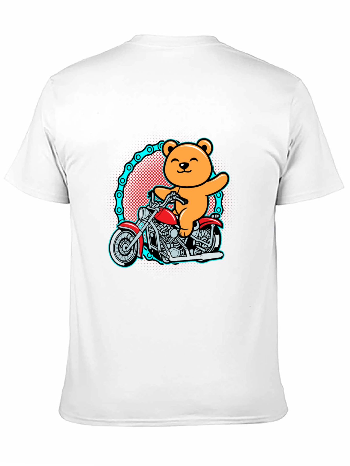 Black Bear on Motorcycle Graphic T-Shirt view 11
