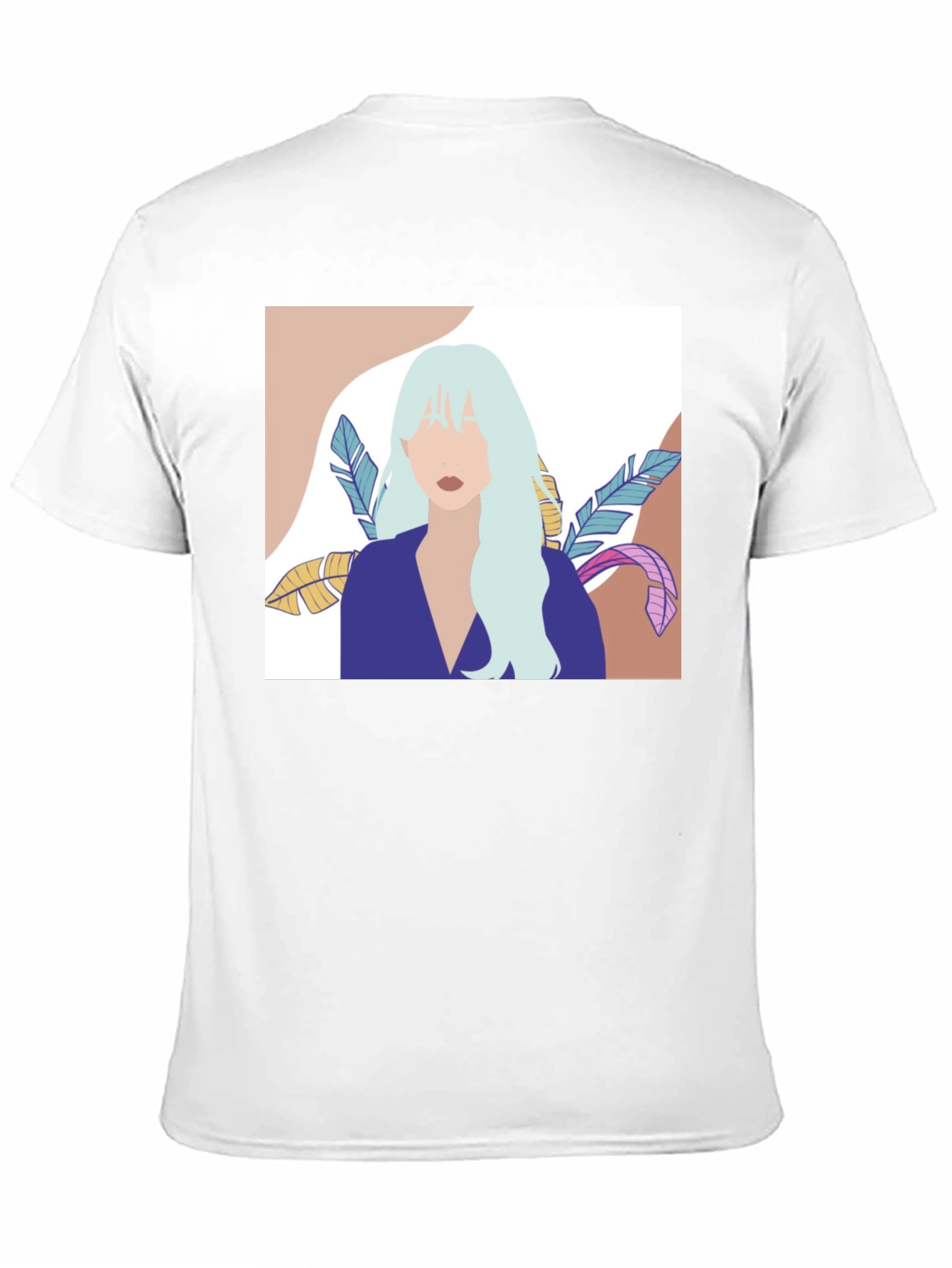 Black Abstract Woman Portrait Graphic T-Shirt - Black view 11