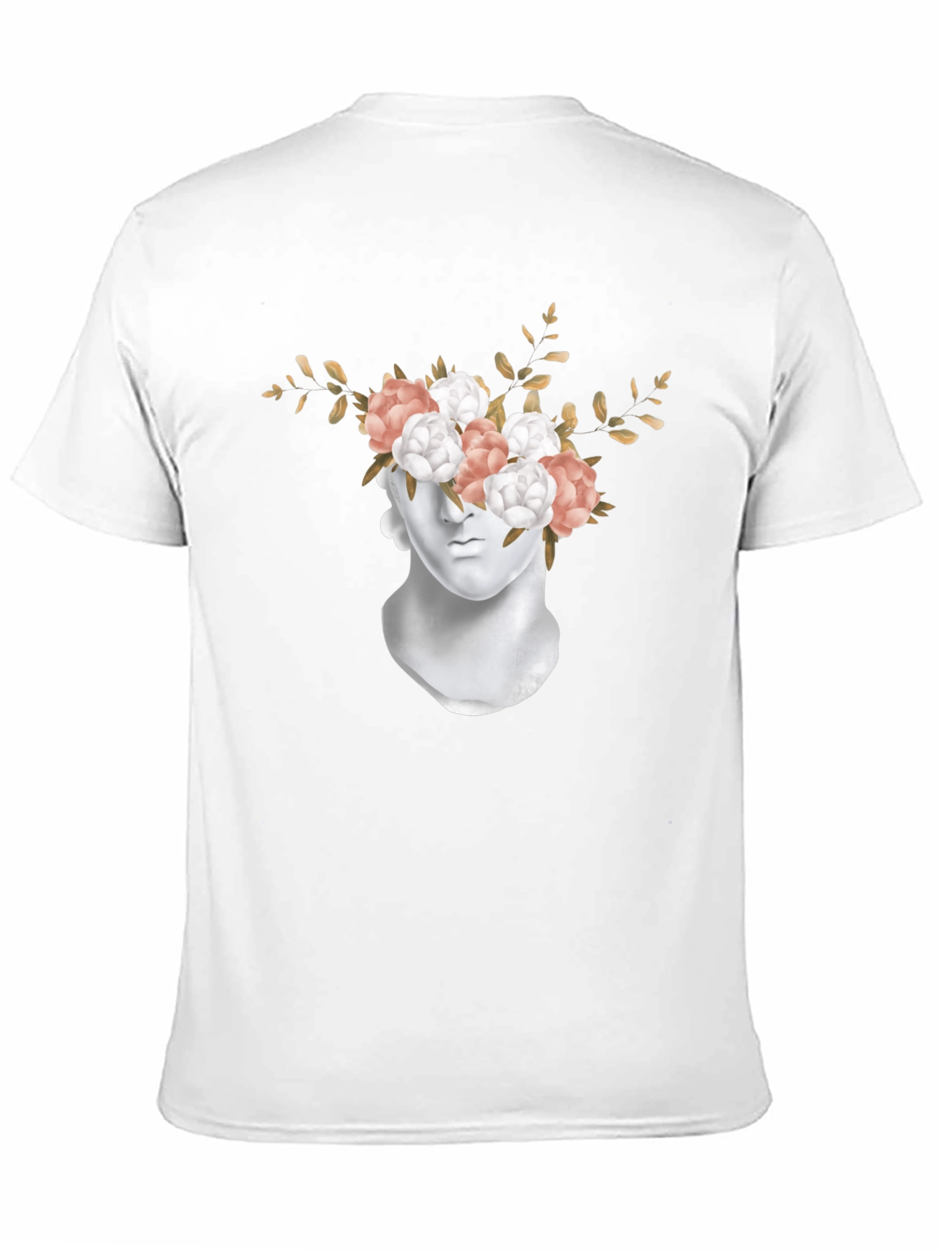 Black Floral Statue Graphic Tee view 11