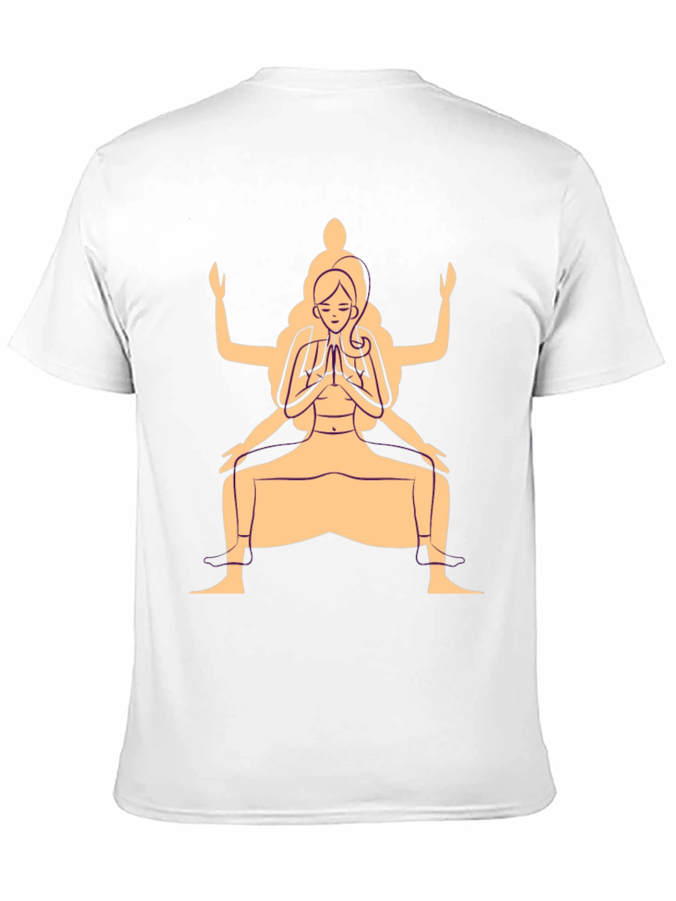 Black Yoga Pose Graphic T-Shirt - Black Cotton Blend view 11