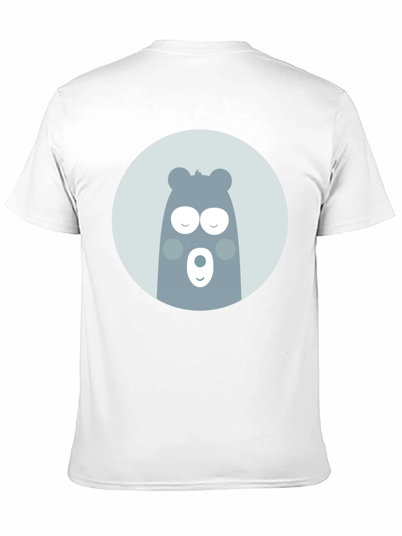 Black Cute Bear Graphic Black T-Shirt view 11