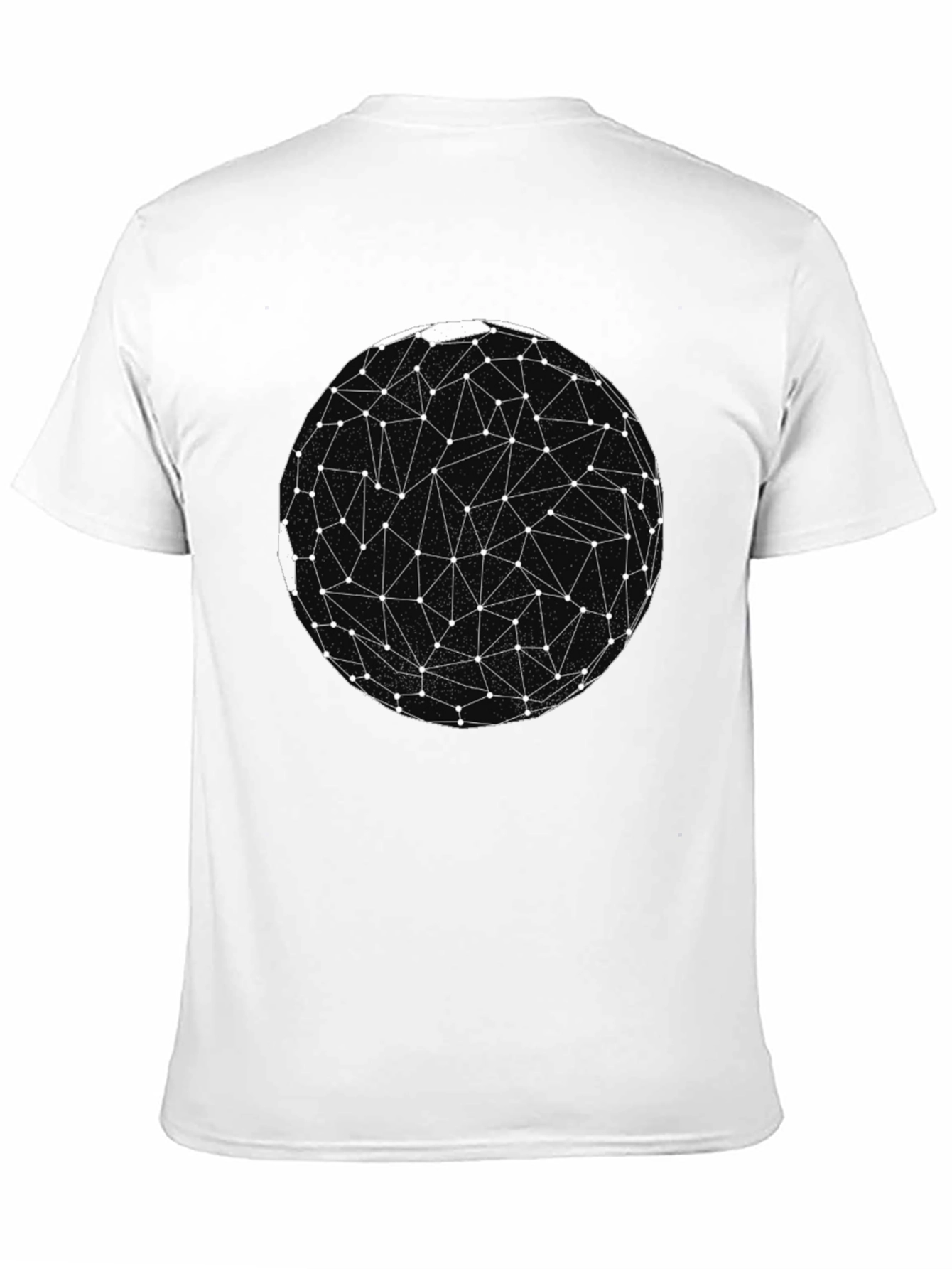 Black Abstract Geometric Sphere Graphic Tee - Modern Minimalist view 11