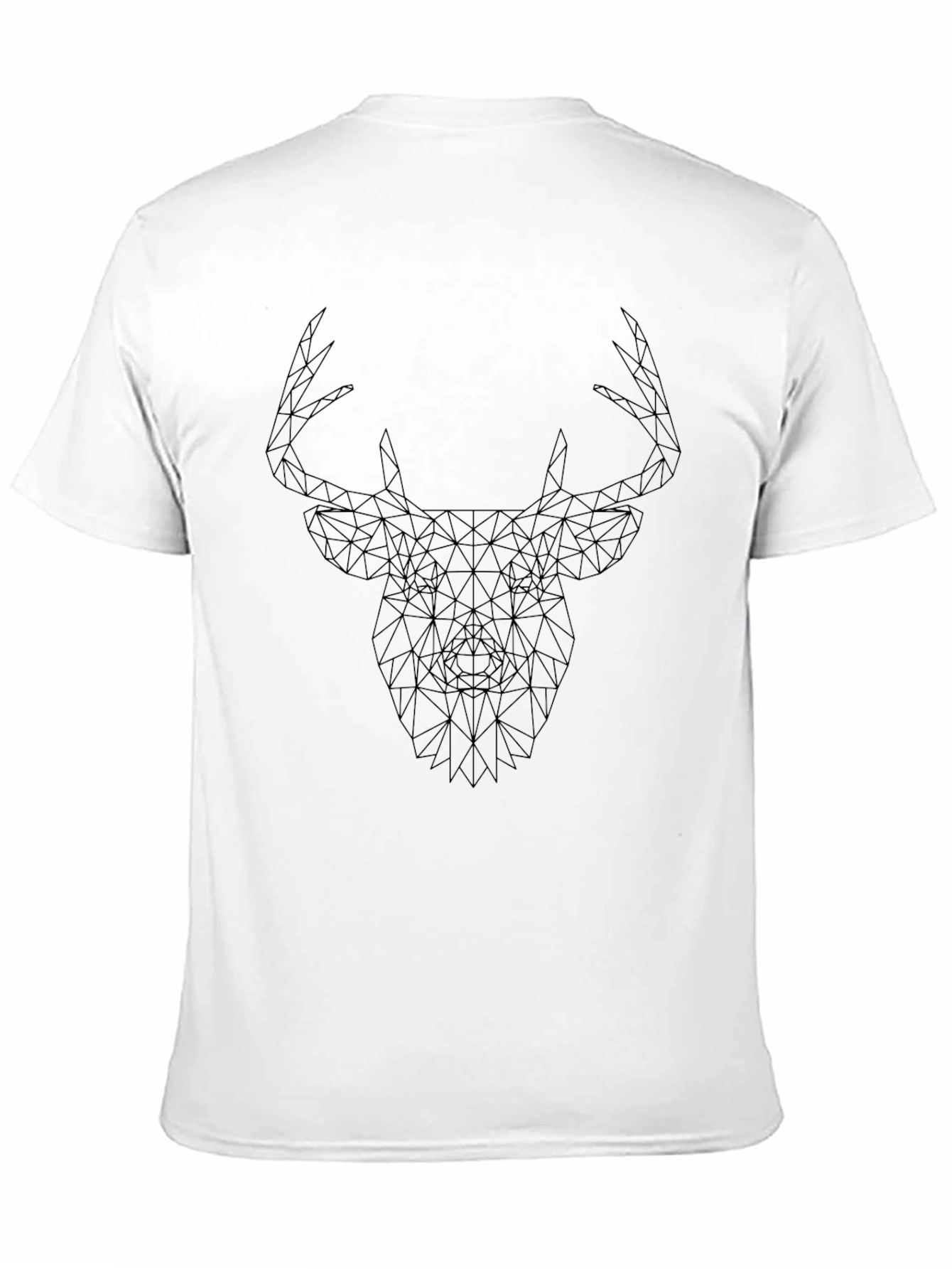 Black Geometric Deer Head Graphic T-Shirt view 11