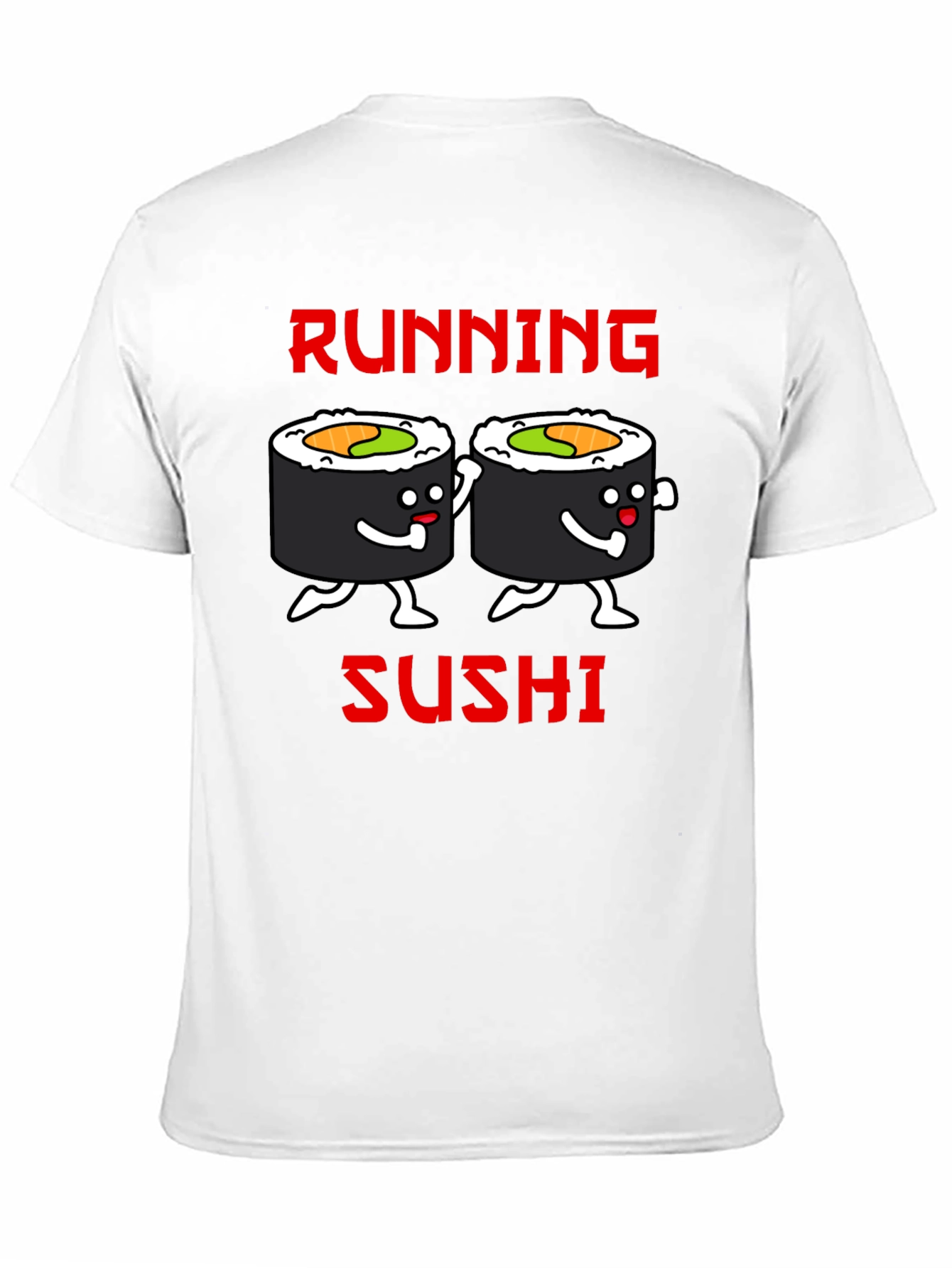 Black Running Sushi Graphic T-Shirt - Black view 11