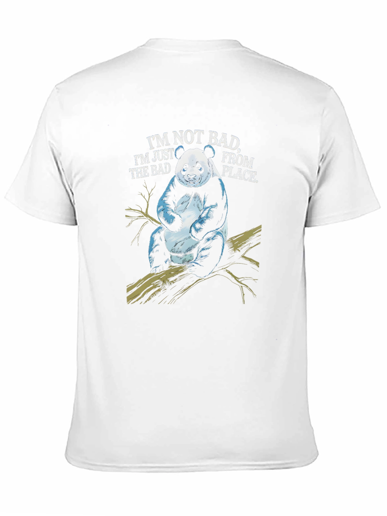 Black Panda 'Not Bad' Graphic T-Shirt - Funny Men's Tee view 11