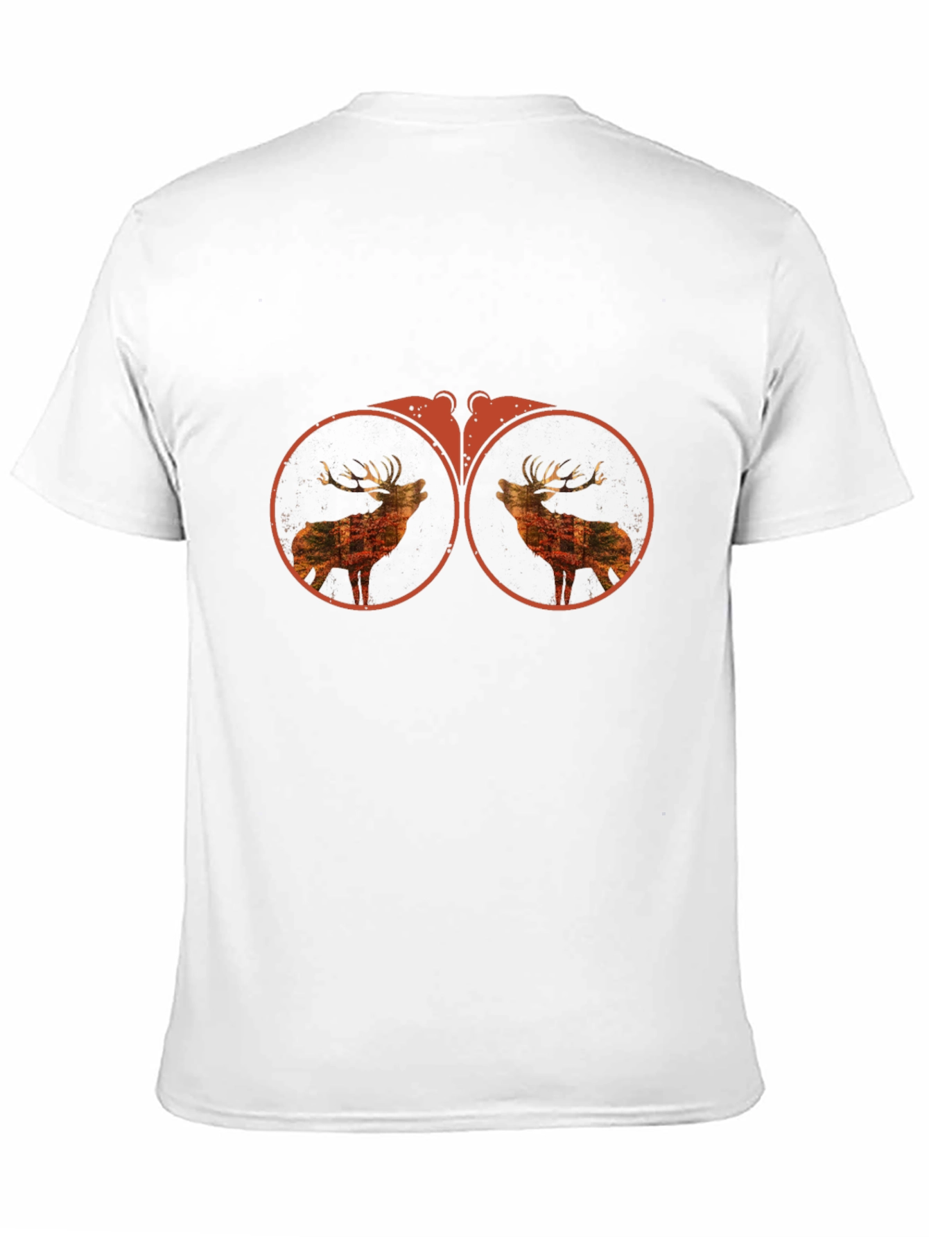 Black Binocular Deer Graphic Tee - Black Cotton T-Shirt view 11