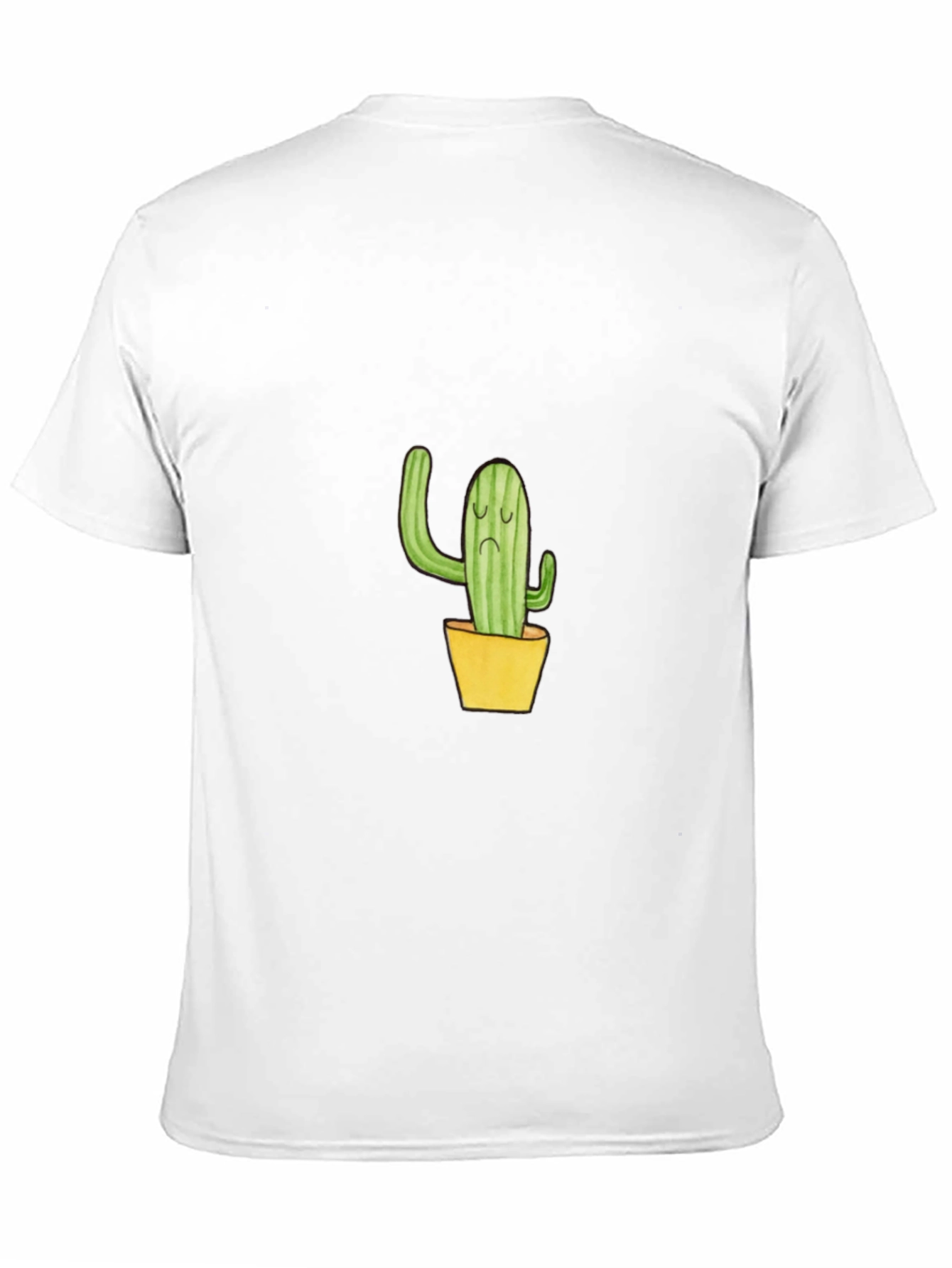 Sad Cactus Graphic Tee - Black Cotton T-Shirt - 11