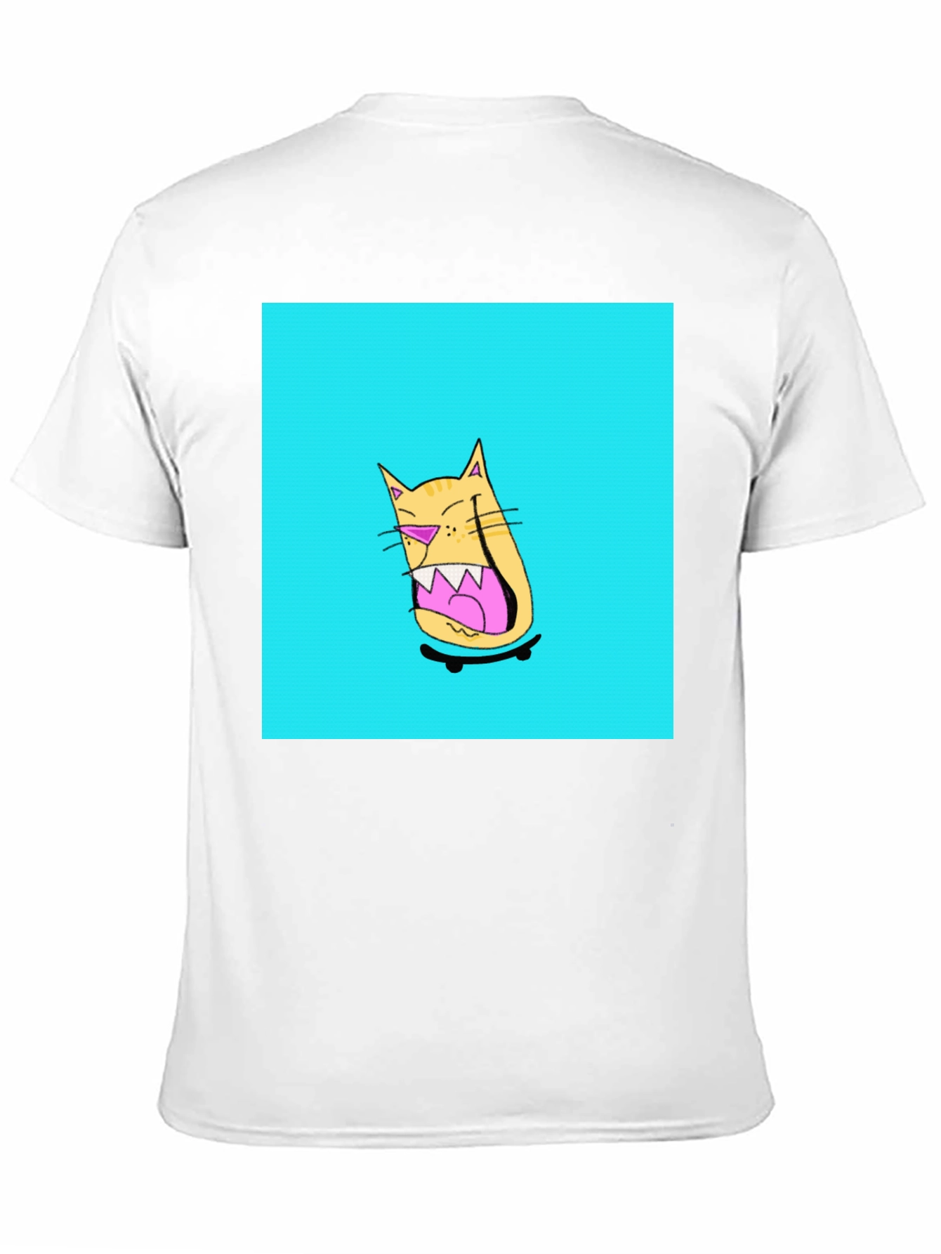 Black Skateboarding Cat Graphic Tee - Black view 11