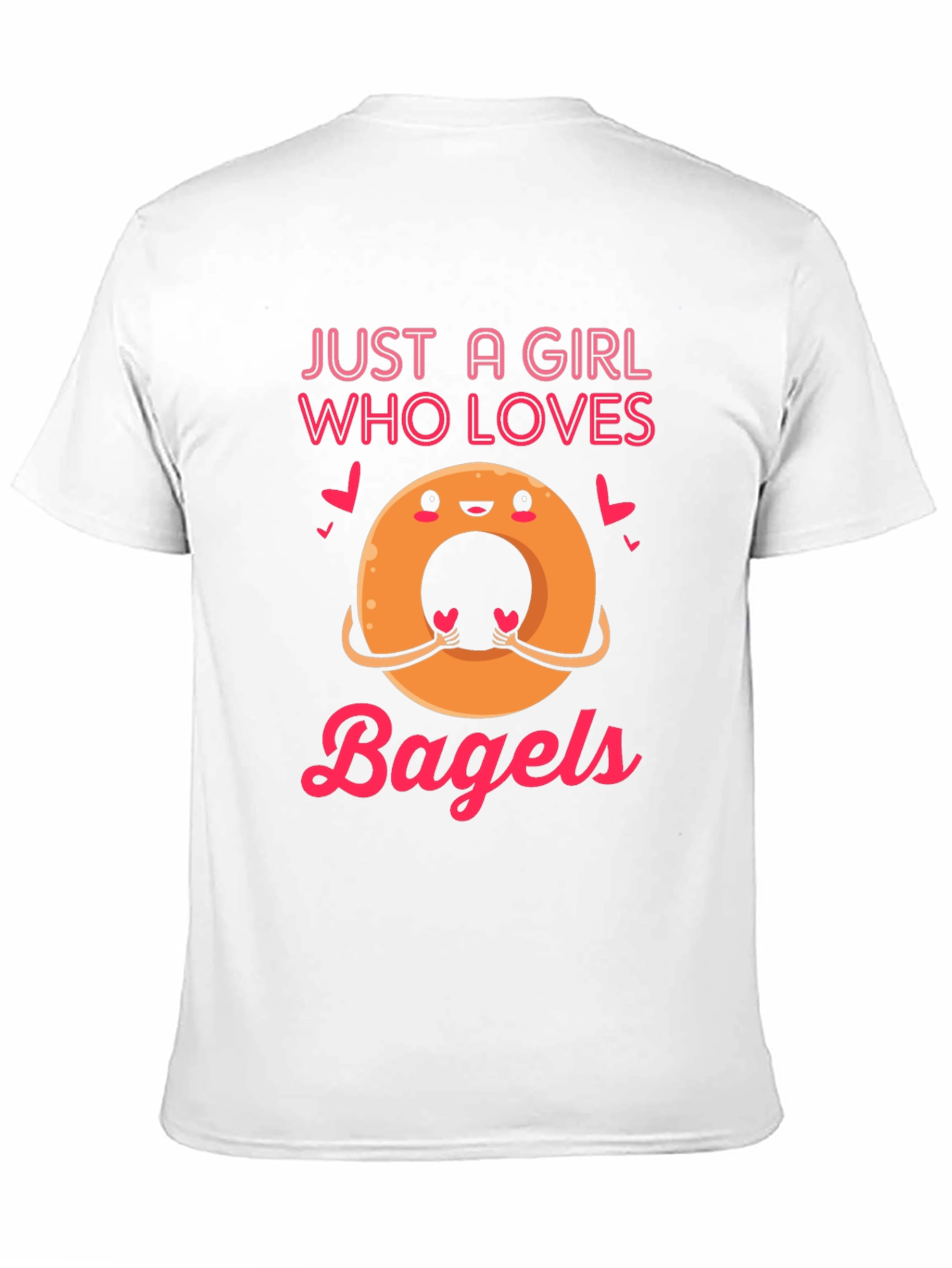Black Just a Girl Who Loves Bagels T-Shirt Funny Cute Foodie Tee view 11