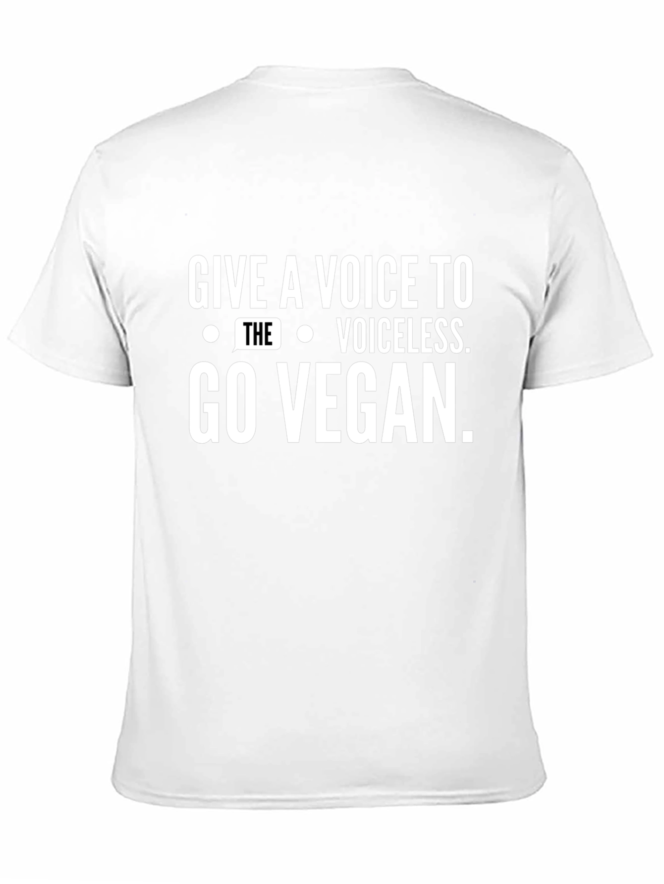 Black Vegan Voice Black T-Shirt view 11