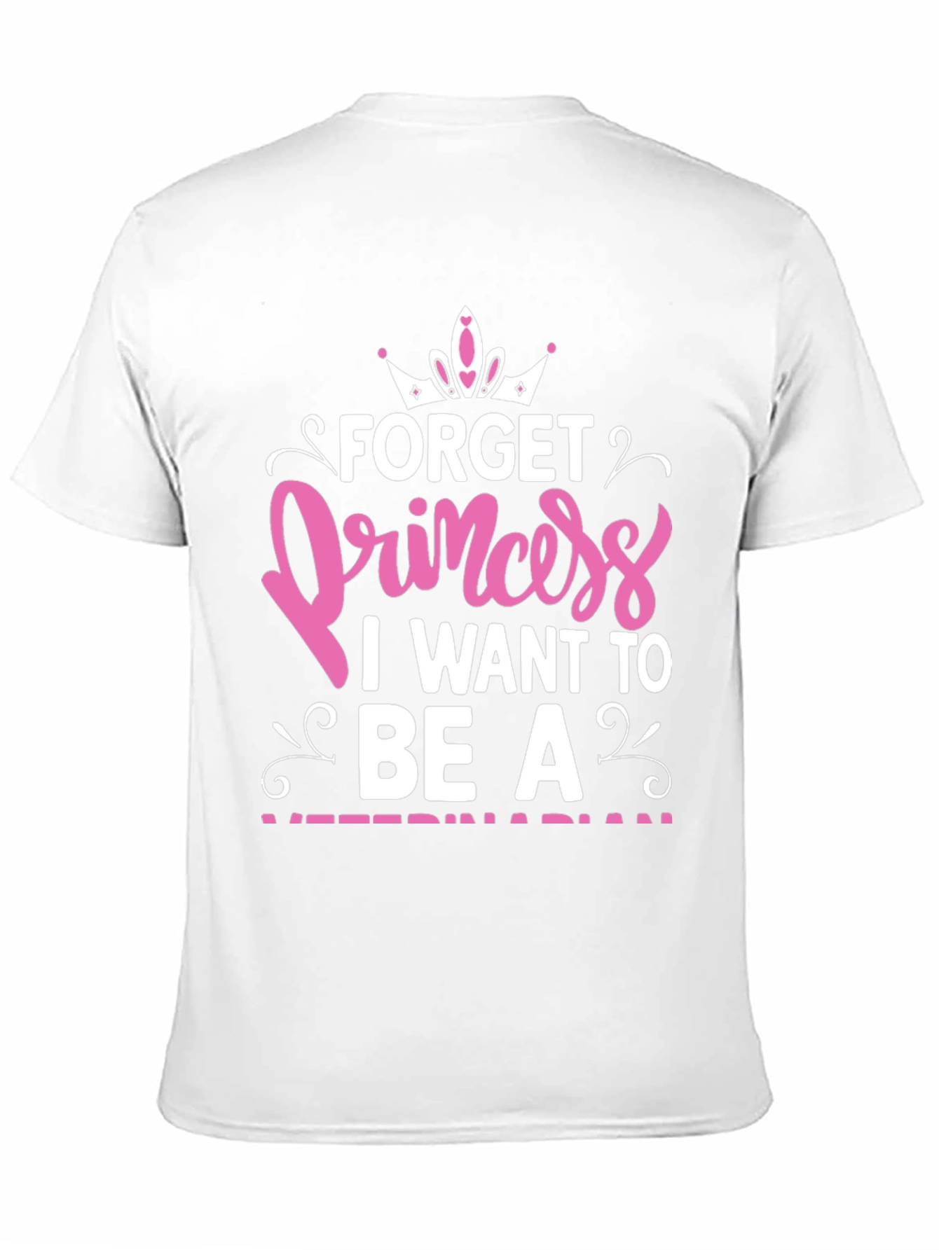 Black Forget Princess T-Shirt - Veterinarian view 11