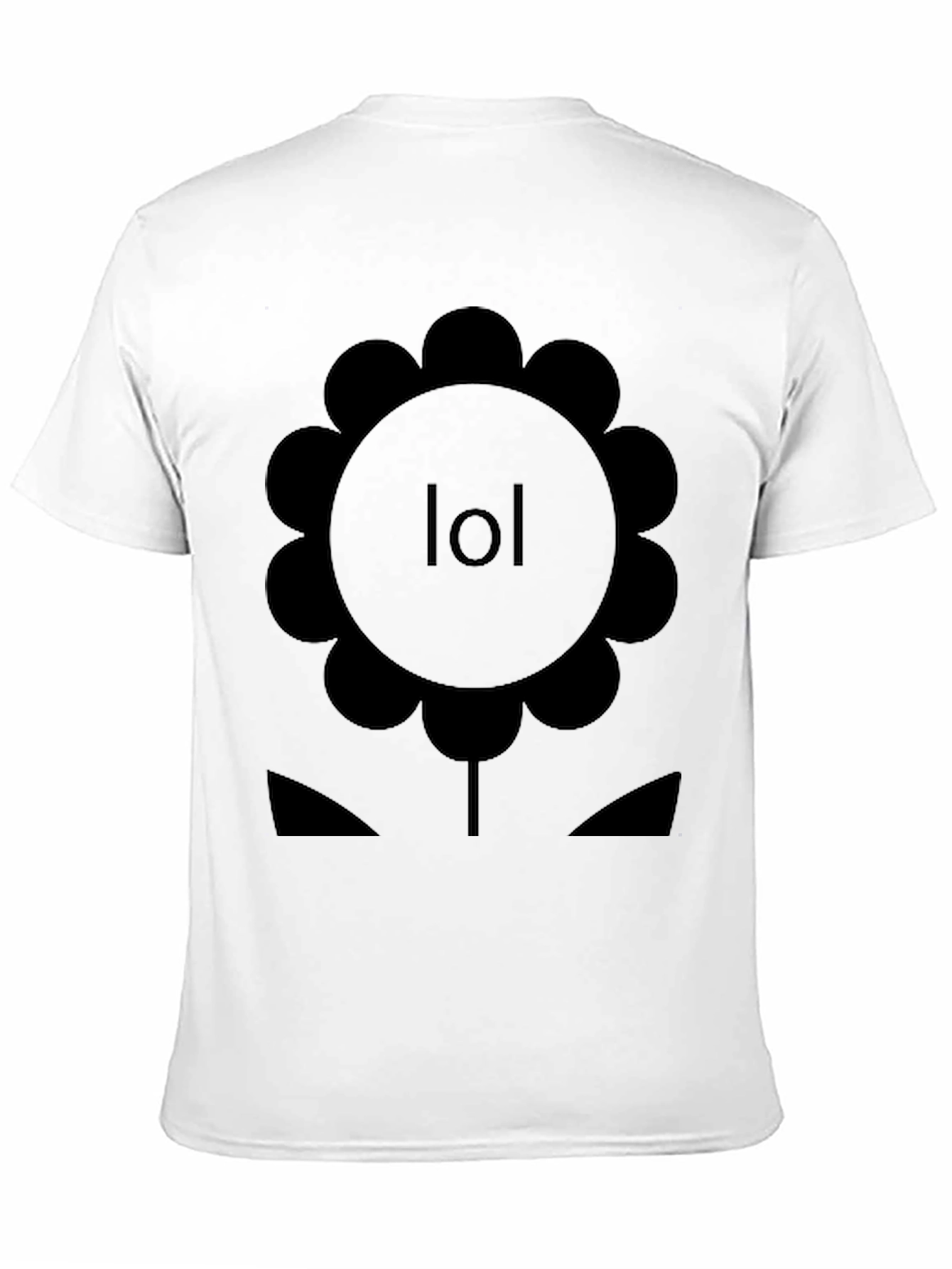 Black LOL Flower Graphic Tee - Black Cotton T-Shirt view 11