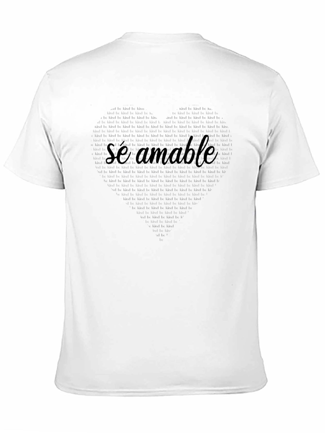 Black Se Amable Kindness Heart T-Shirt - Be Kind view 11