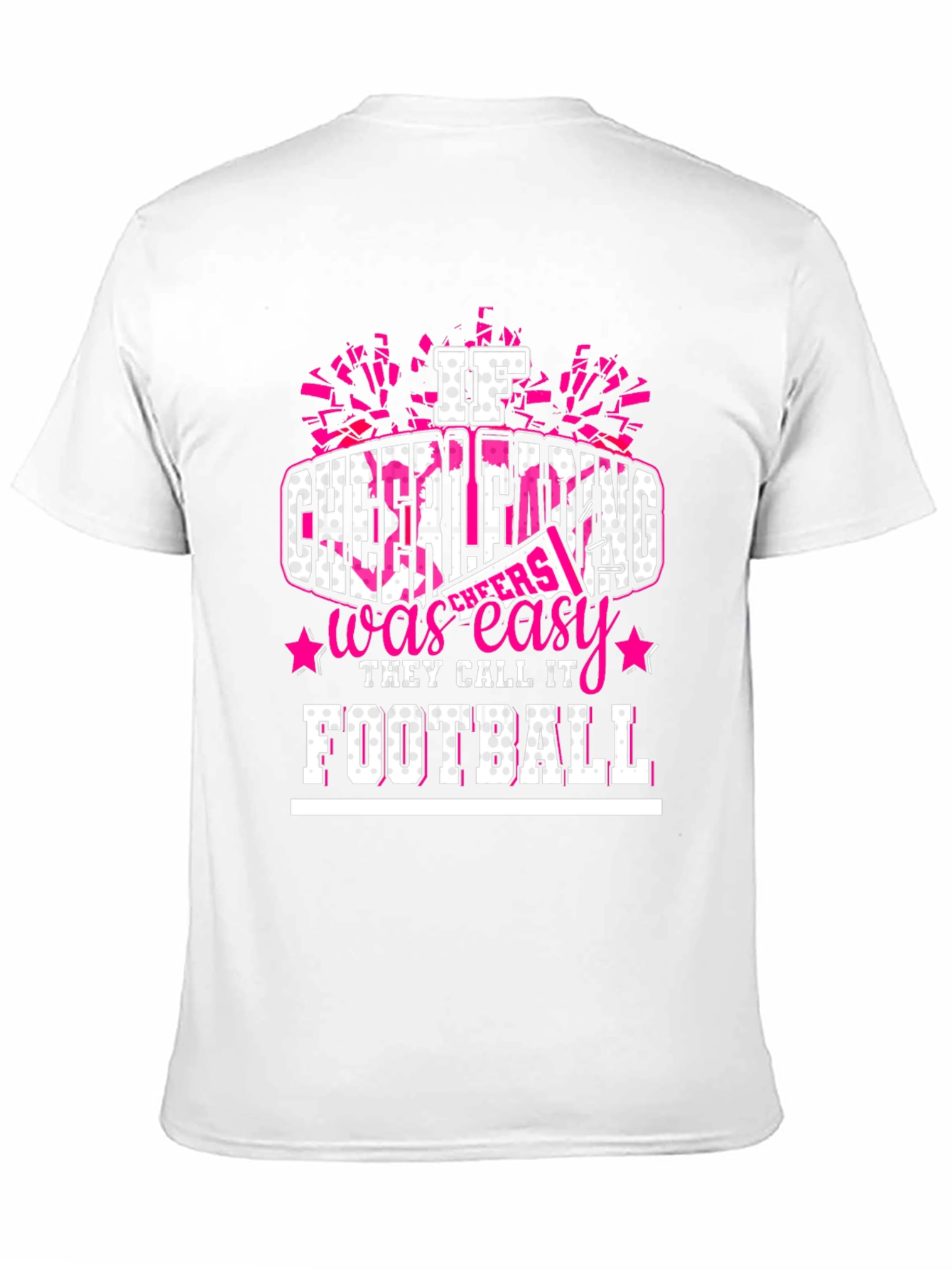 Black Cheerleading T-Shirt - If Cheerleading Was Easy, They Call It Football view 11