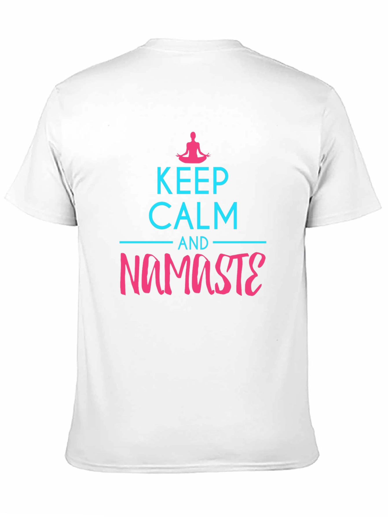 Black Keep Calm and Namaste Graphic Tee view 11