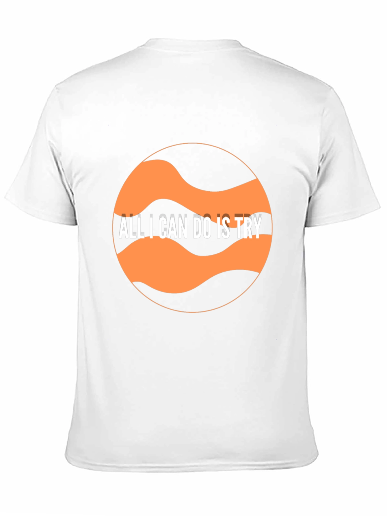 Black Motivational Graphic T-Shirt - All I Can Do Is Try view 11