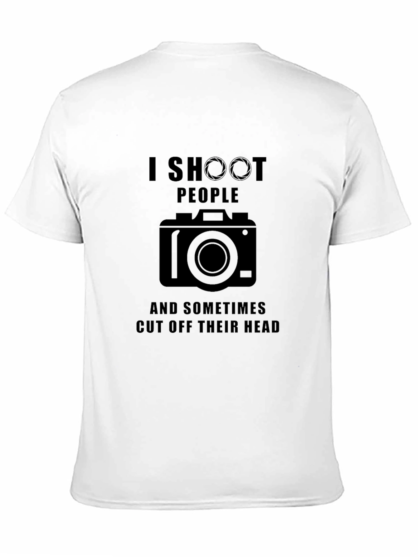 Black Funny Photographer T-Shirt - I Shoot People view 11