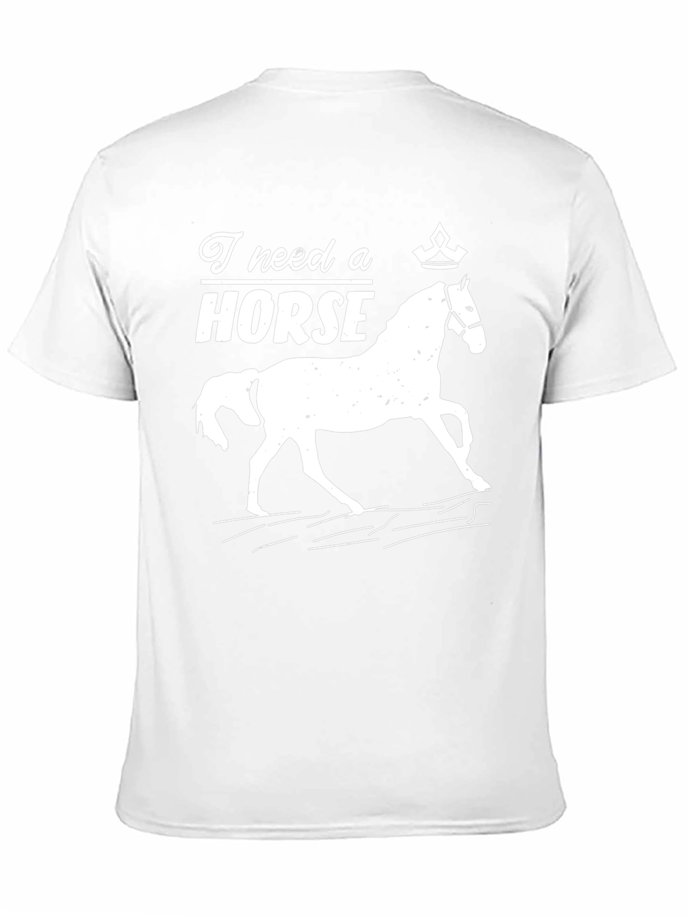 Black I Need a Horse Graphic Tee - Black Cotton T-Shirt view 11
