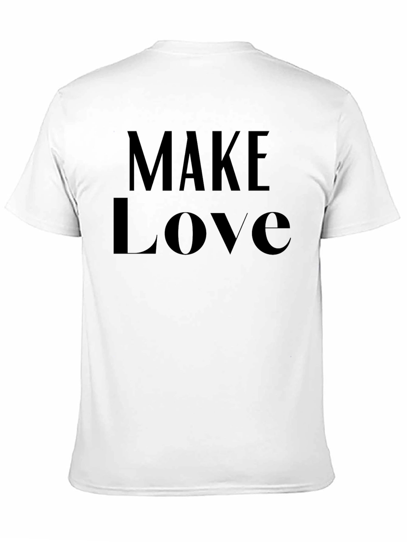 Black Make Love Graphic Tee - Soft Cotton Crew Neck view 11