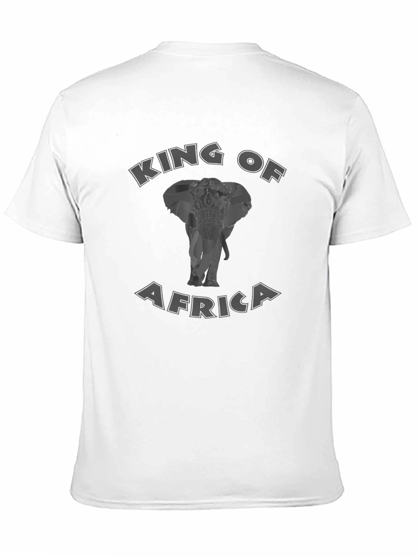 Black King of Africa Elephant Graphic Tee view 11