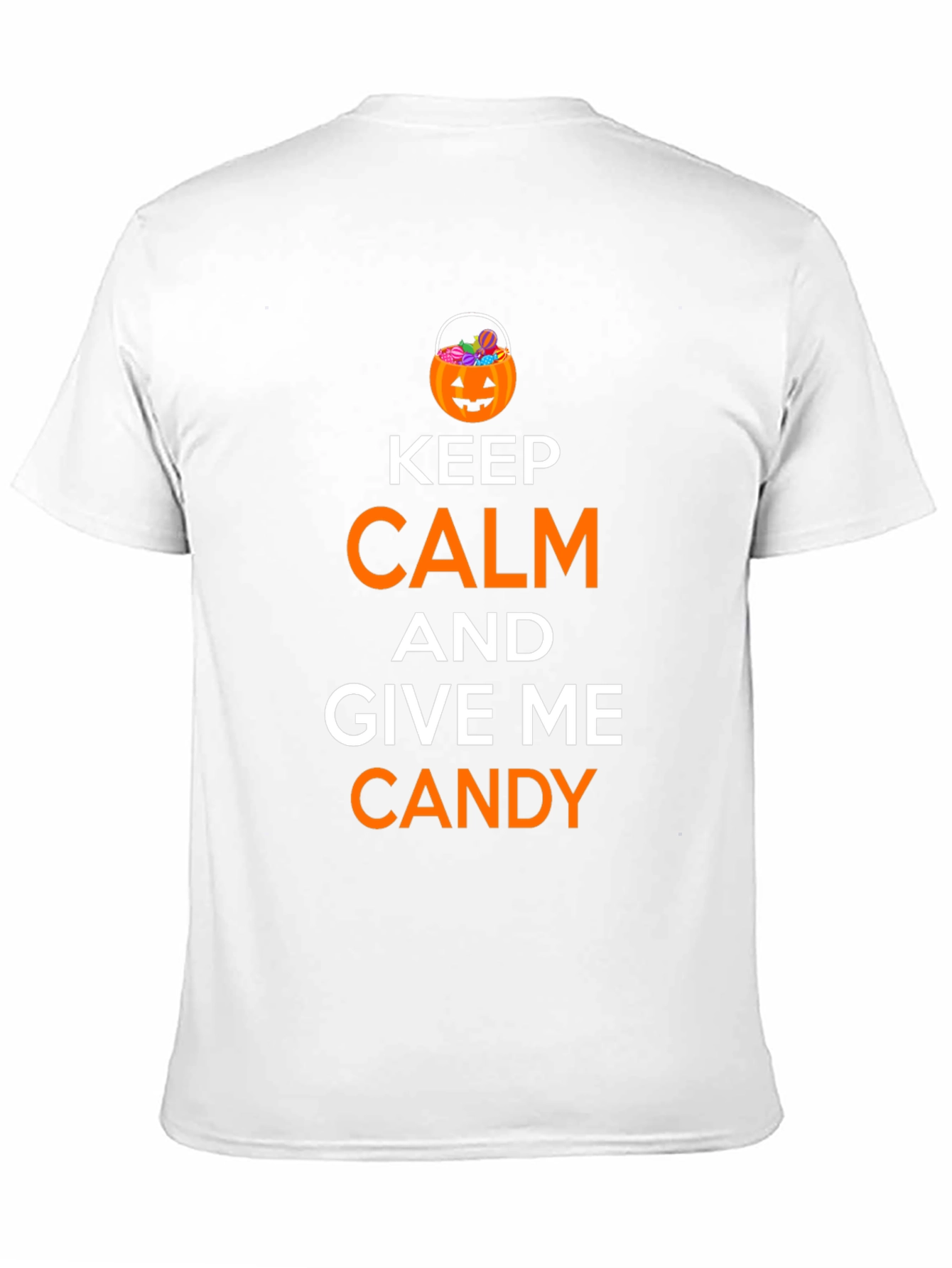 Black Keep Calm and Give Me Candy Halloween T-Shirt view 11