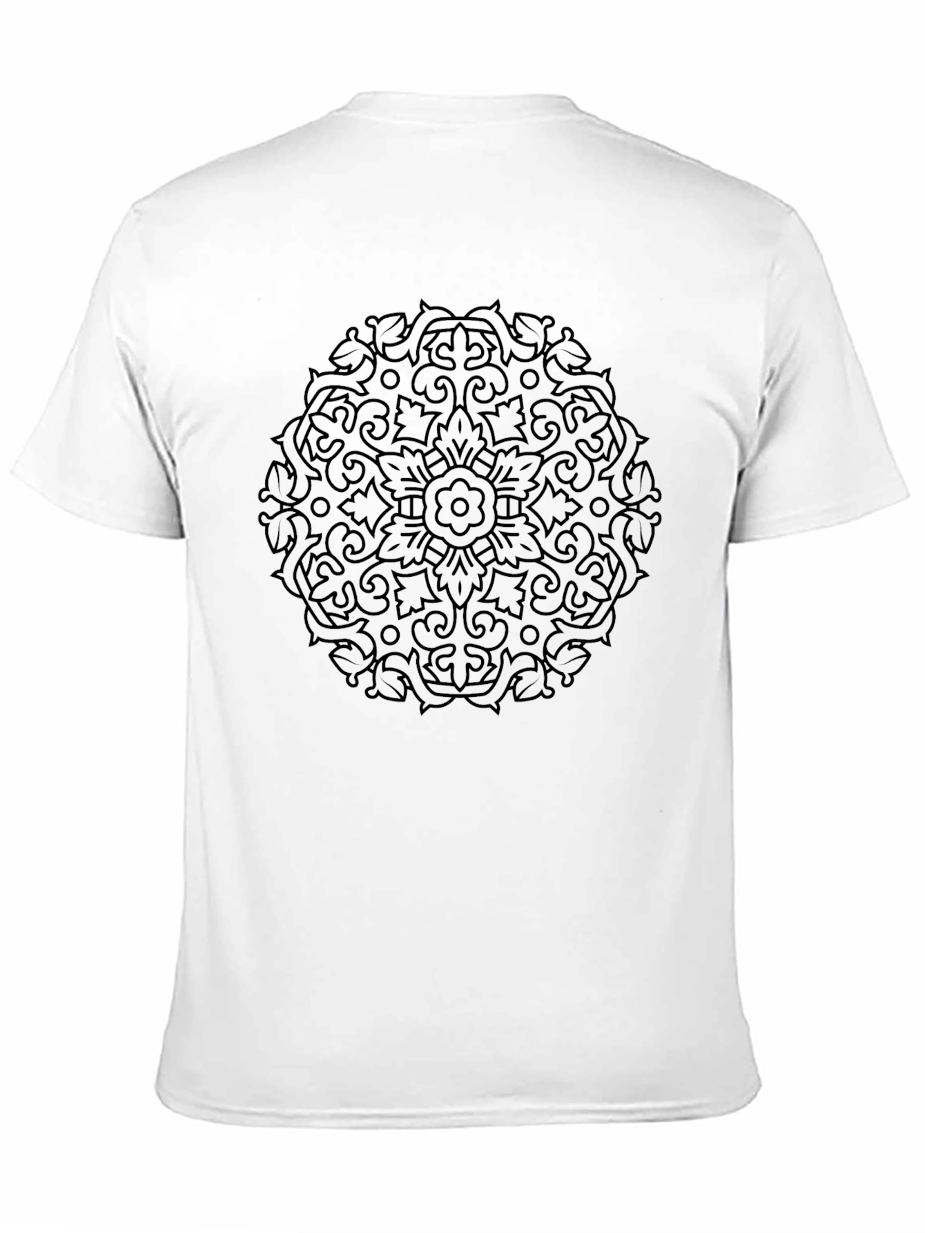 Black Black Floral Mandala Graphic Tee - Casual Comfort view 11