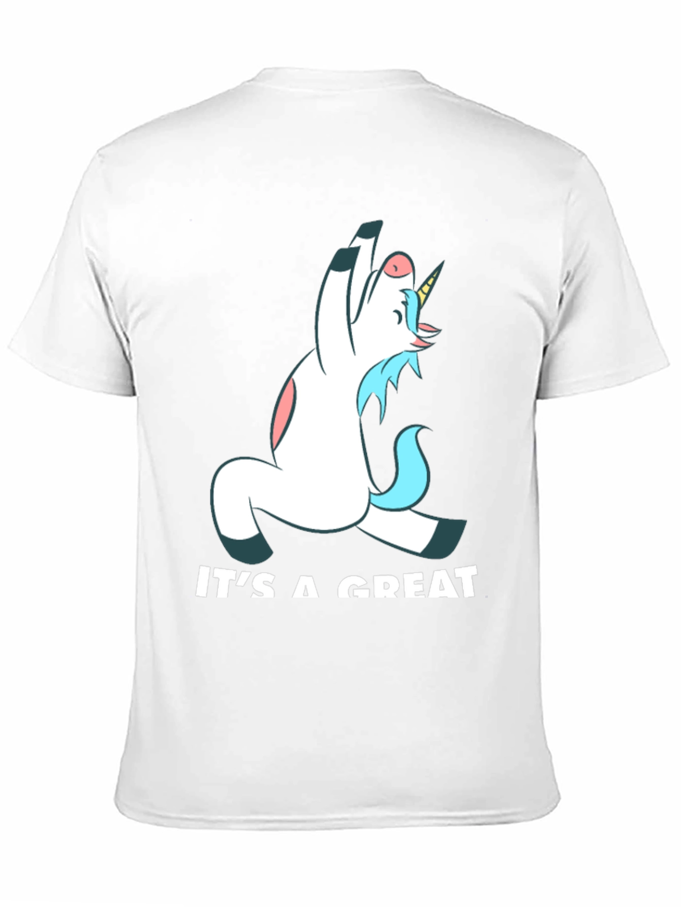 Black Funny Unicorn Yoga Black T-Shirt view 11