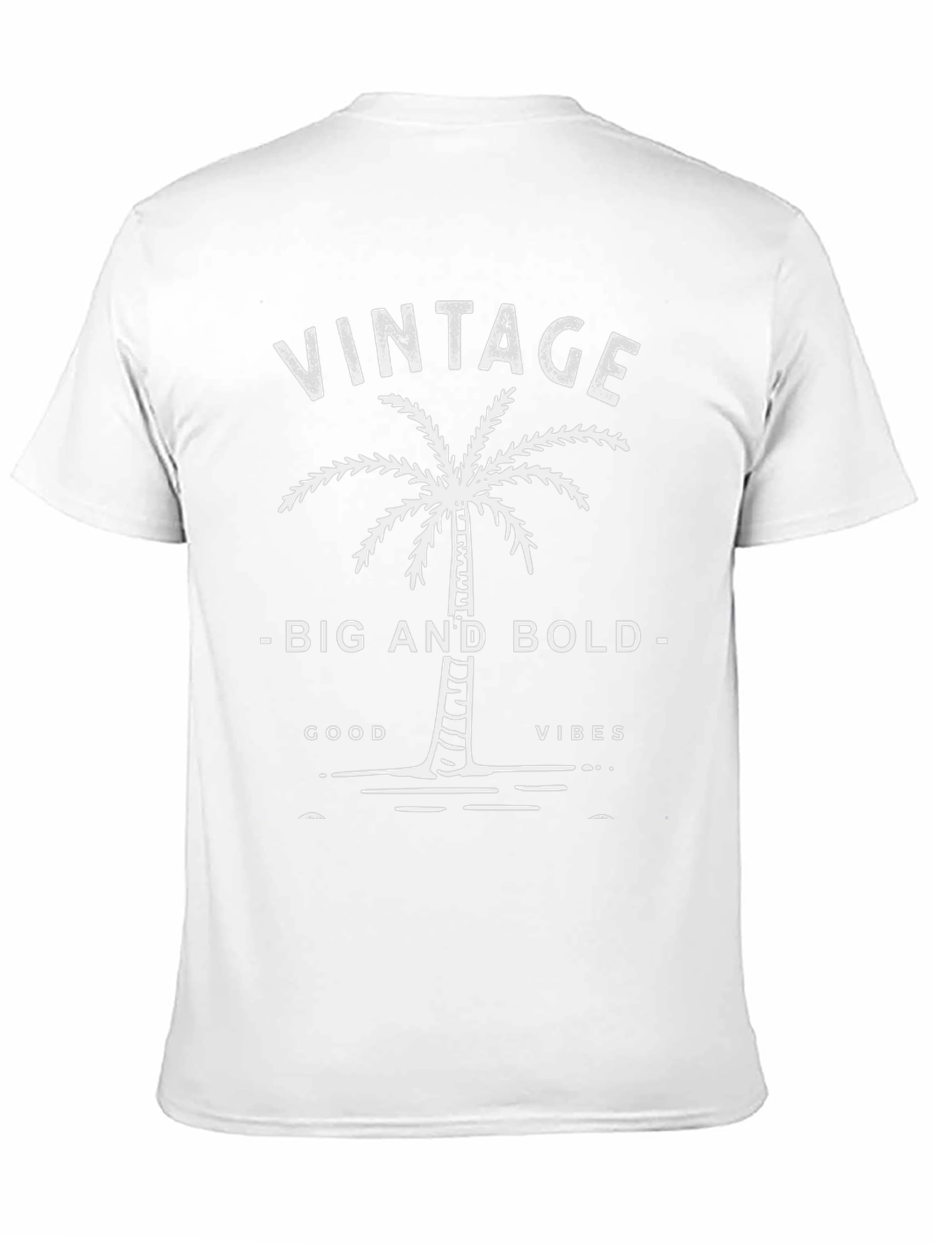 Black Vintage Palm Tree Graphic Tee - Big and Bold view 11