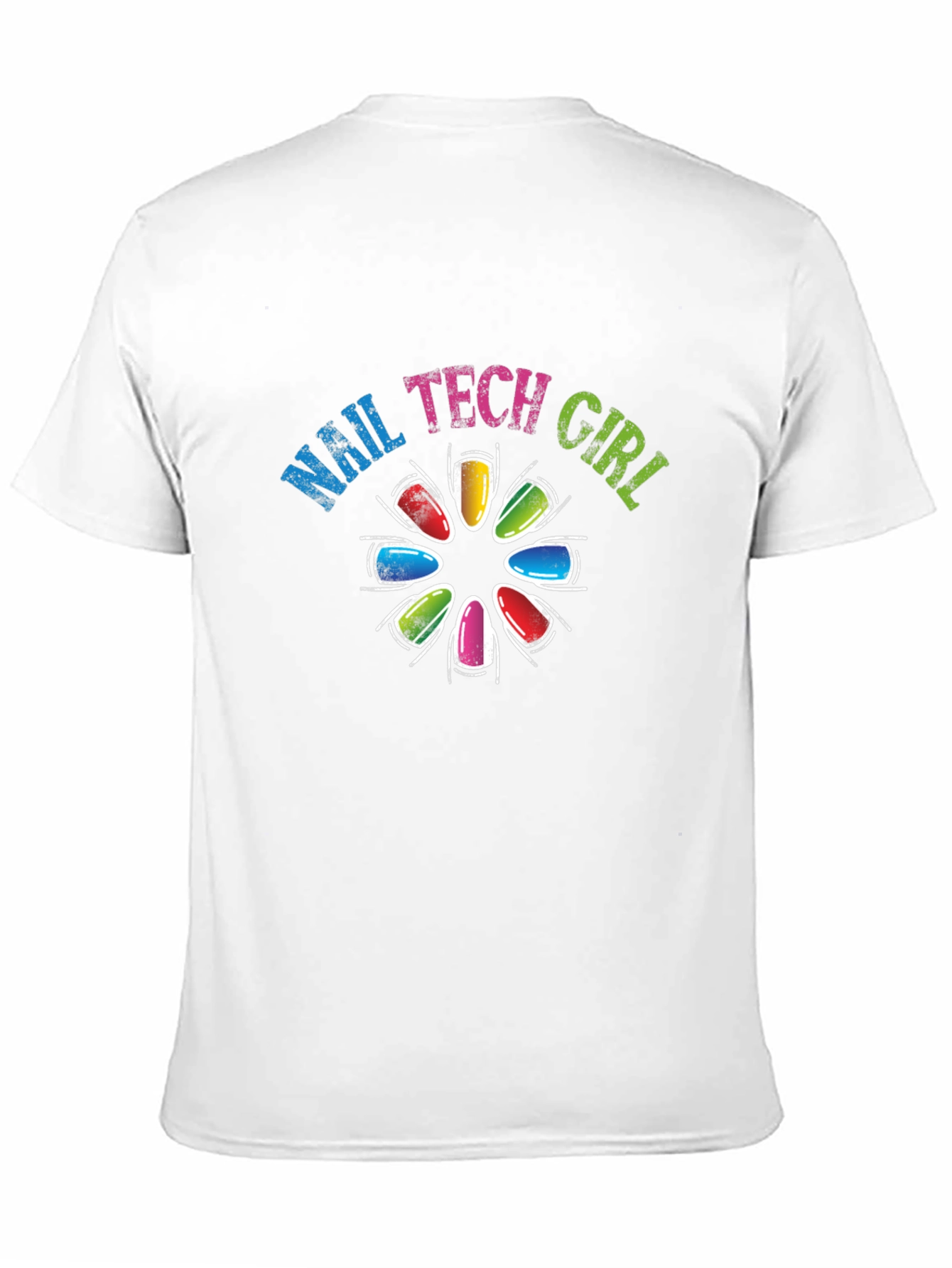 Black Nail Tech Girl T-Shirt view 11